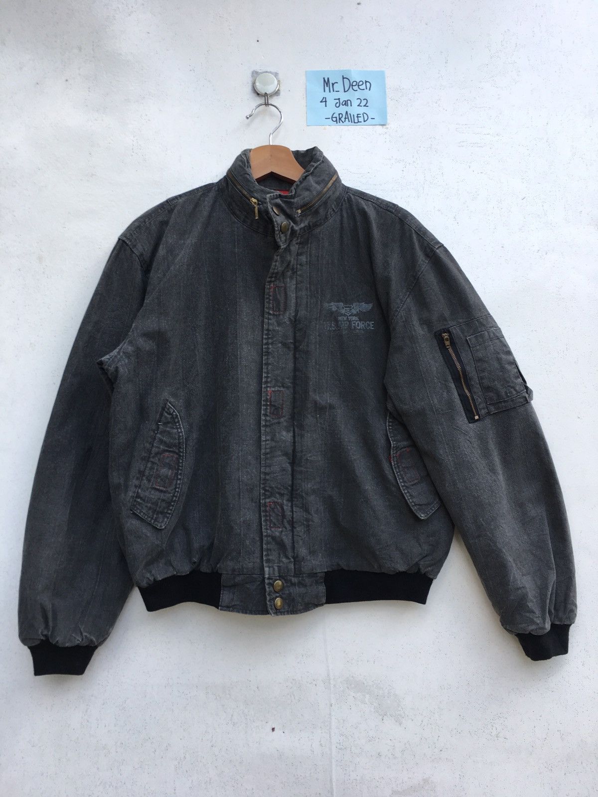 Vintage Rare Vintage New York US Air Force Jacket Size US L / EU 52-54 / 3 - 2 Thumbnail