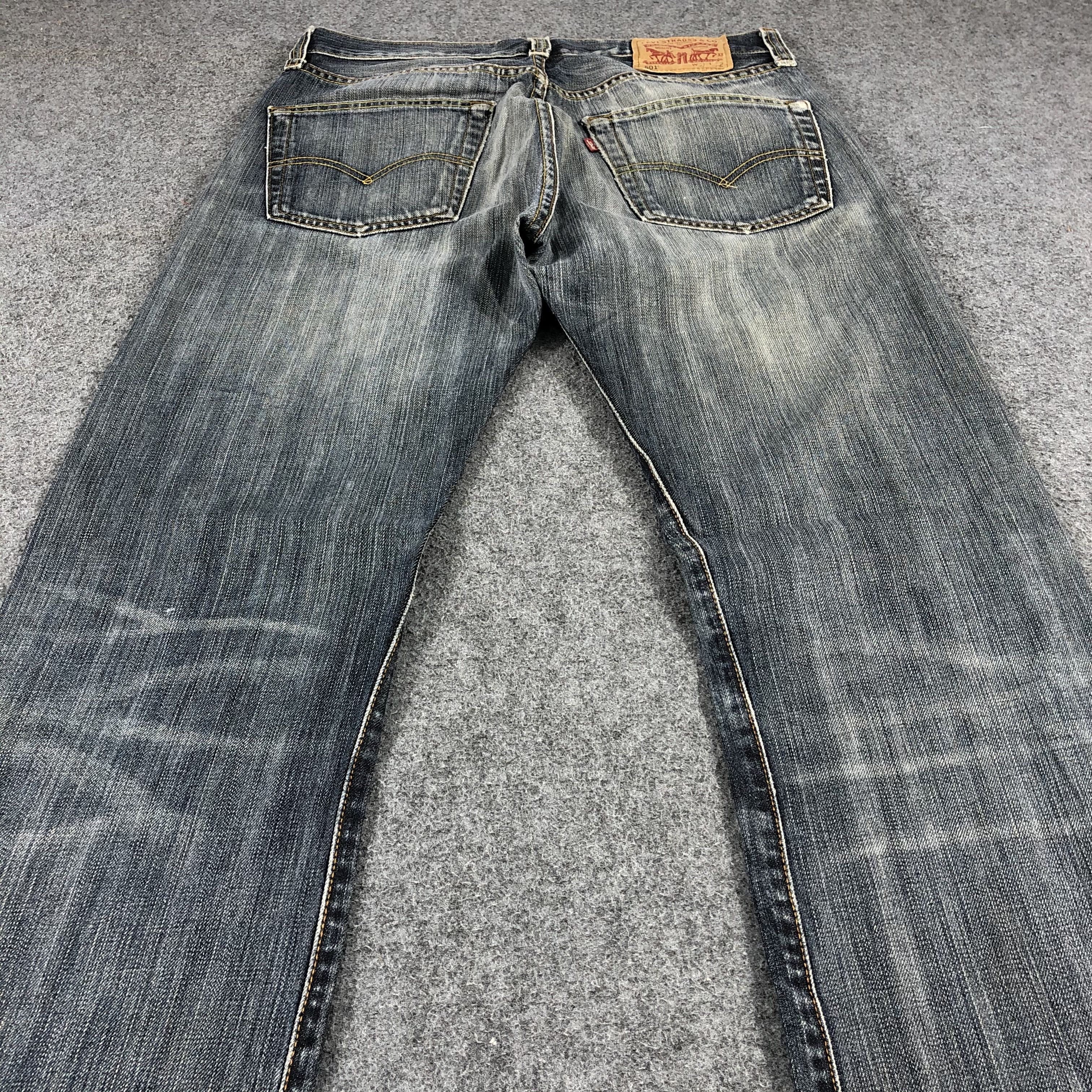Vintage Whiskers Levis 501 Denim Jeans-JM959