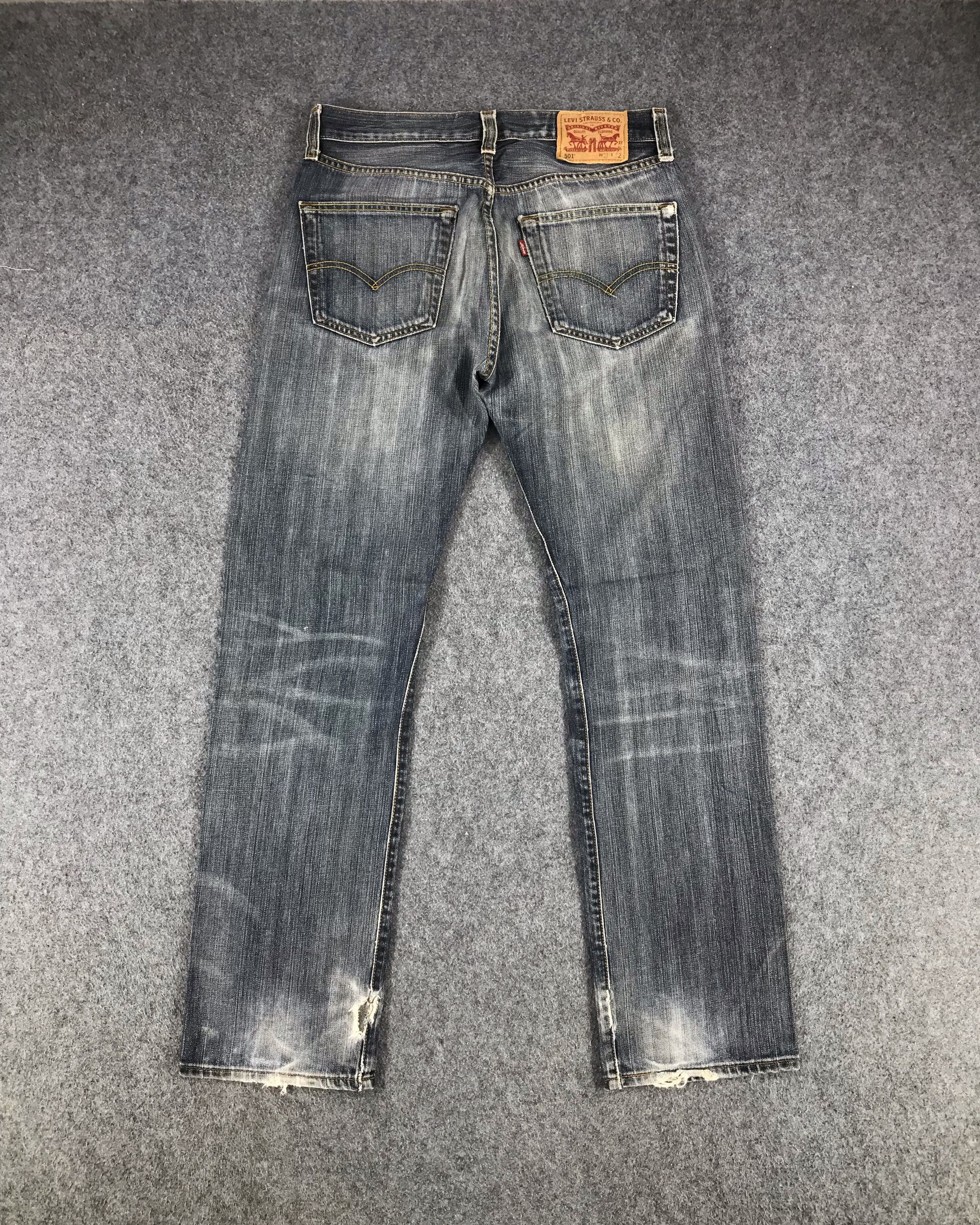 Vintage Whiskers Levis 501 Denim Jeans-JM959