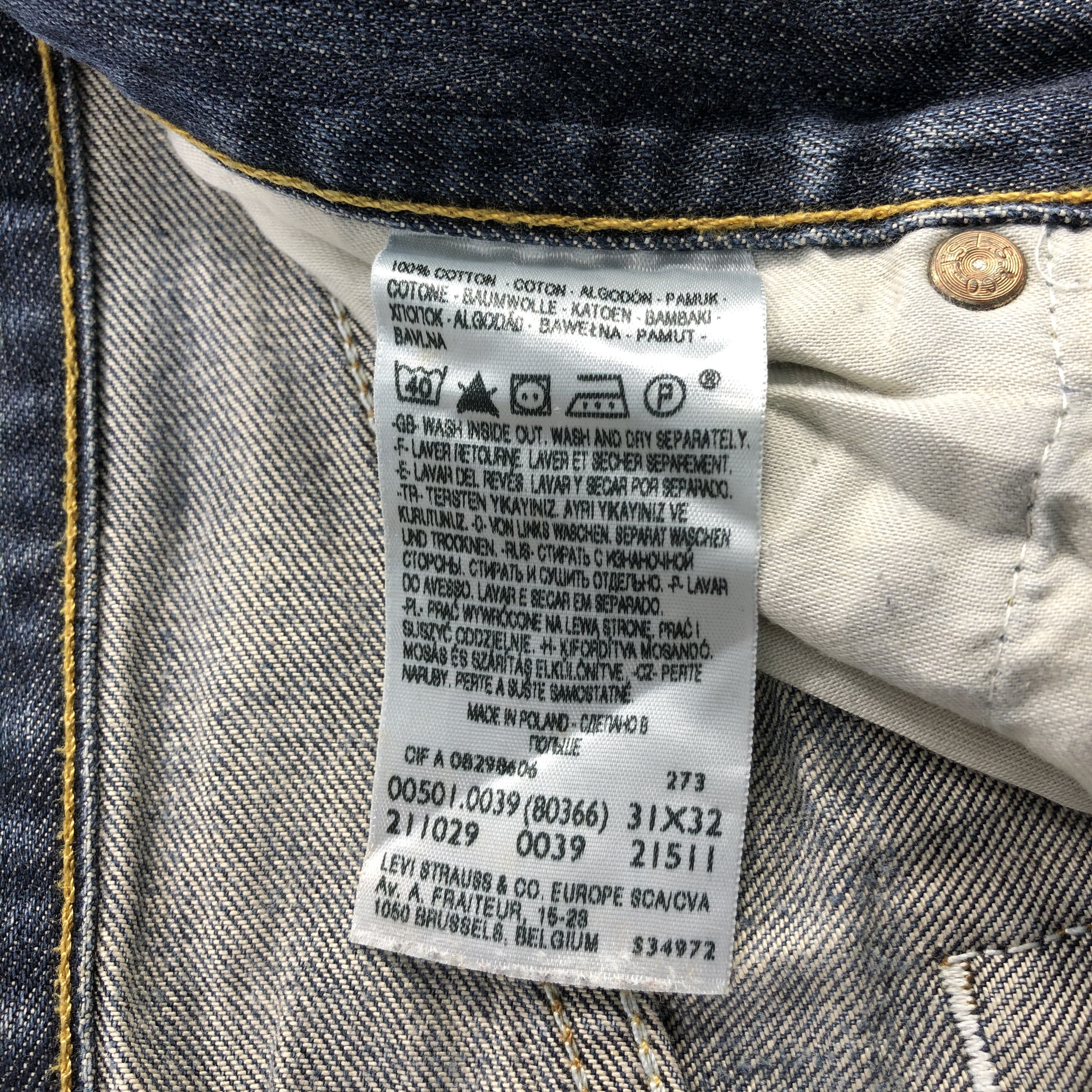 Vintage Whiskers Levis 501 Denim Jeans-JM959