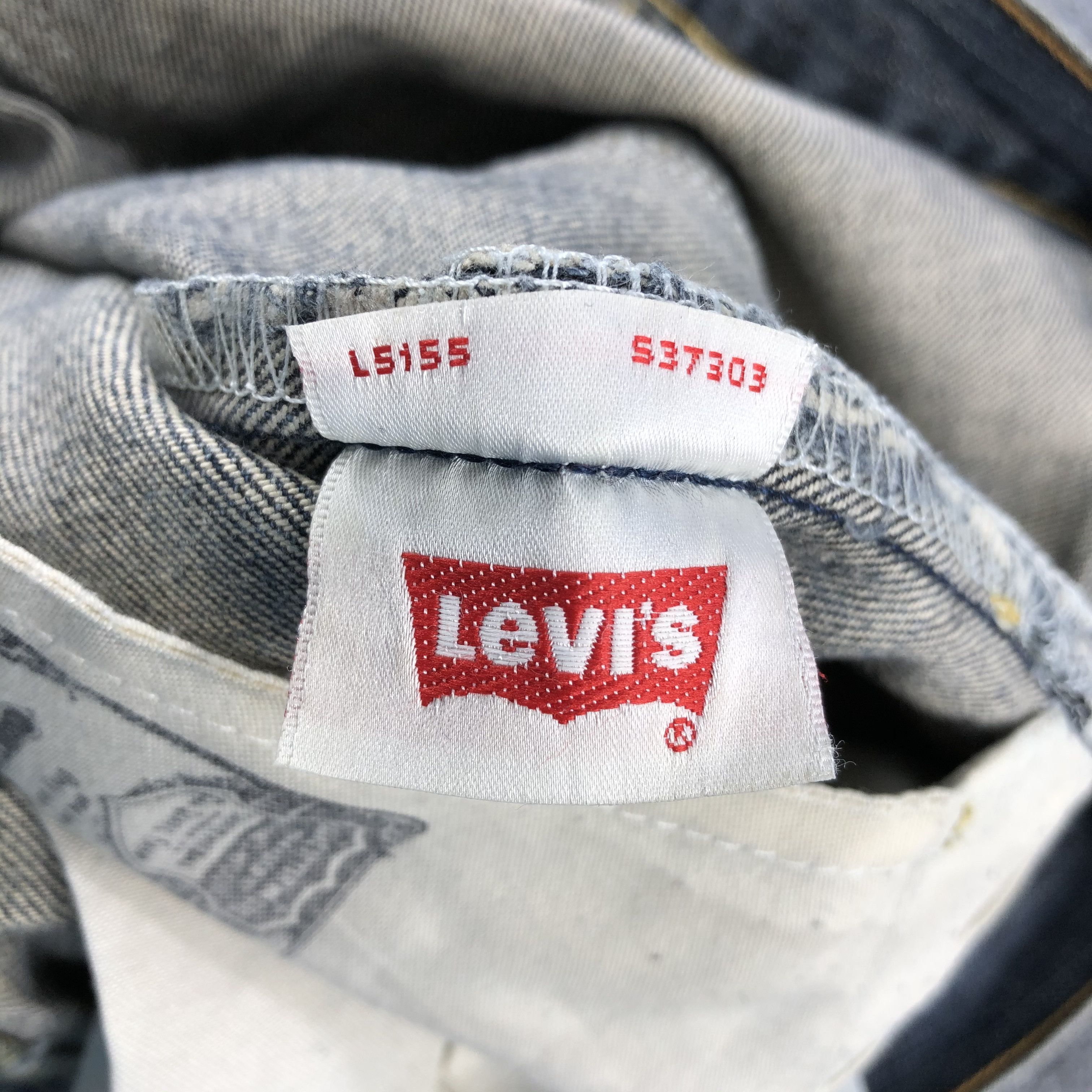 Vintage Whiskers Levis 501 Denim Jeans-JM959