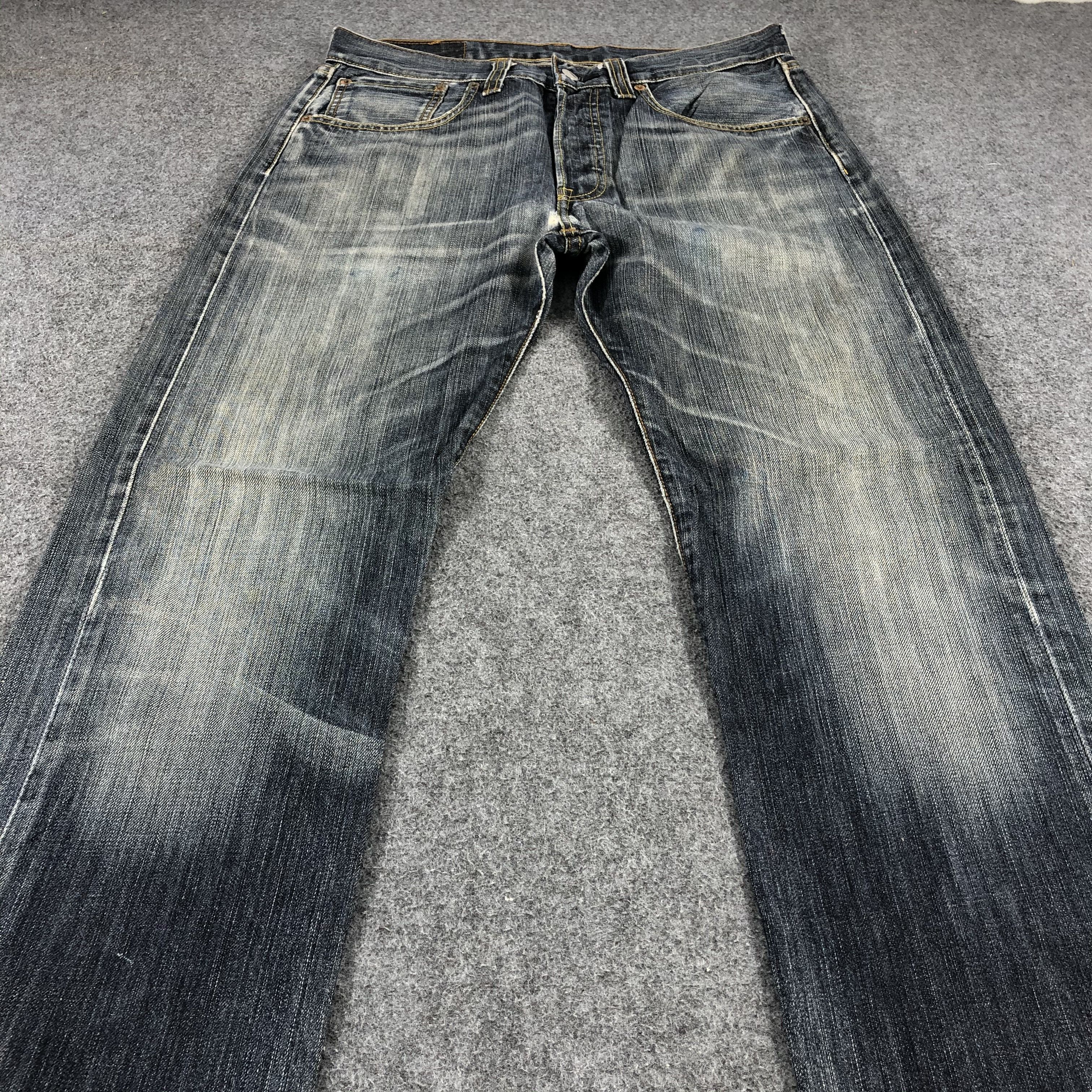 Vintage Whiskers Levis 501 Denim Jeans-JM959