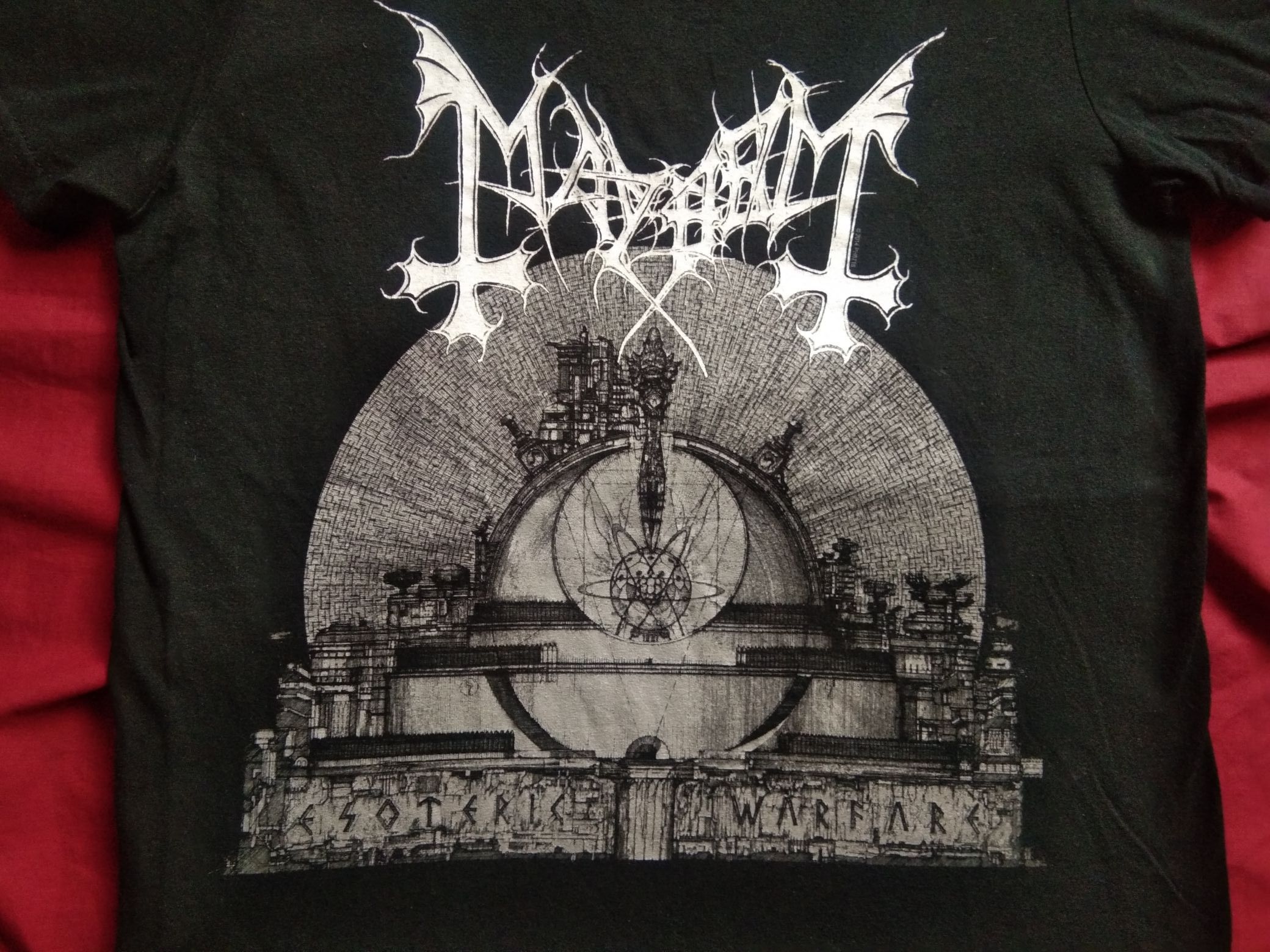 Band Tees Mayhem Esoteric Warfare tshirt Black Metal Band