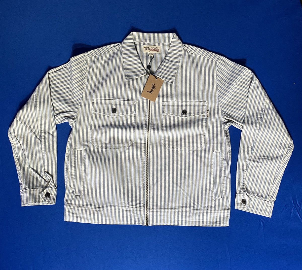 Stussy Stussy Stripe Garage Jacket | Grailed