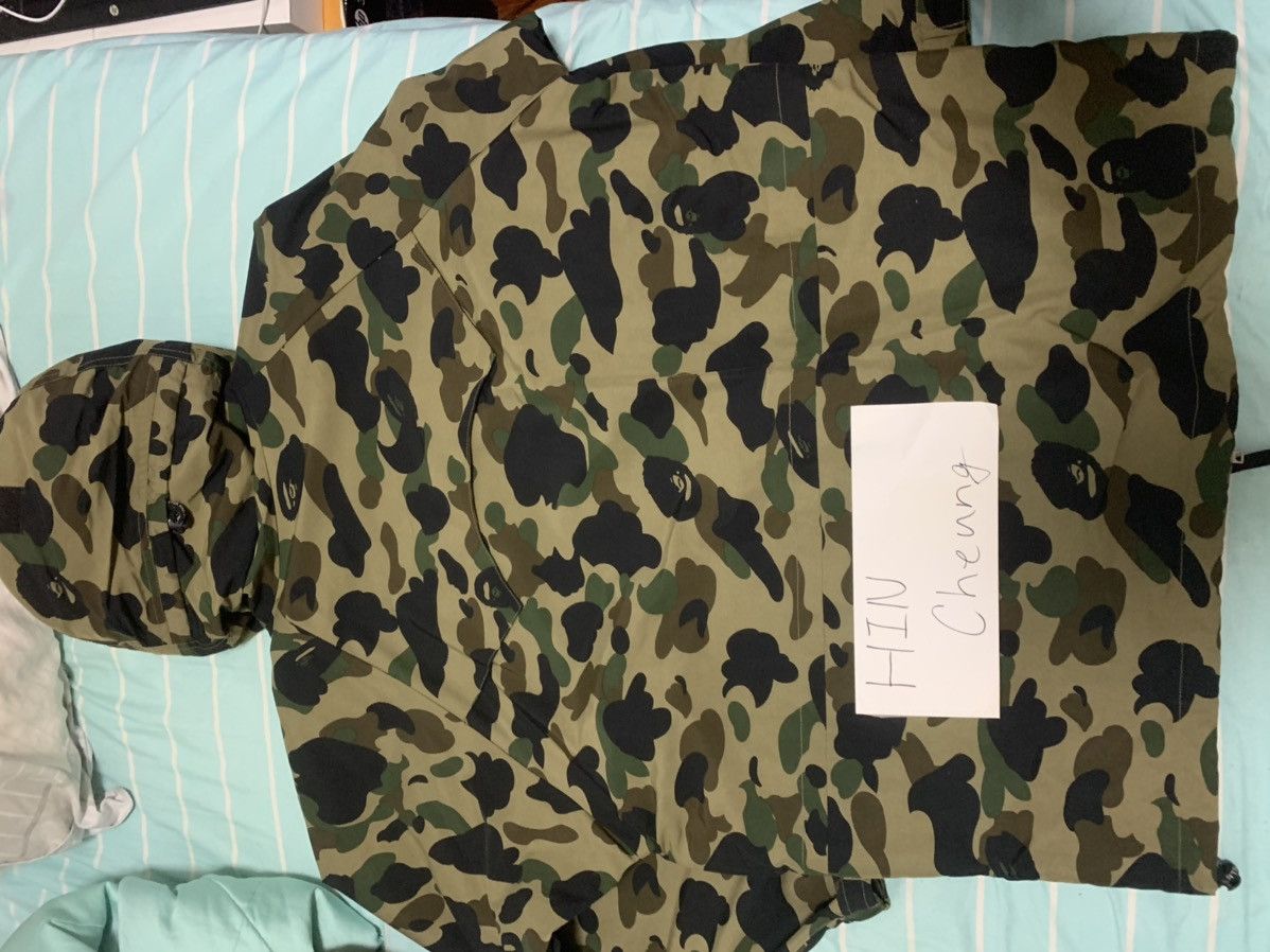 Bape Bape 1st Green camo snowboard jacket Size US L / EU 52-54 / 3 - 3 Thumbnail