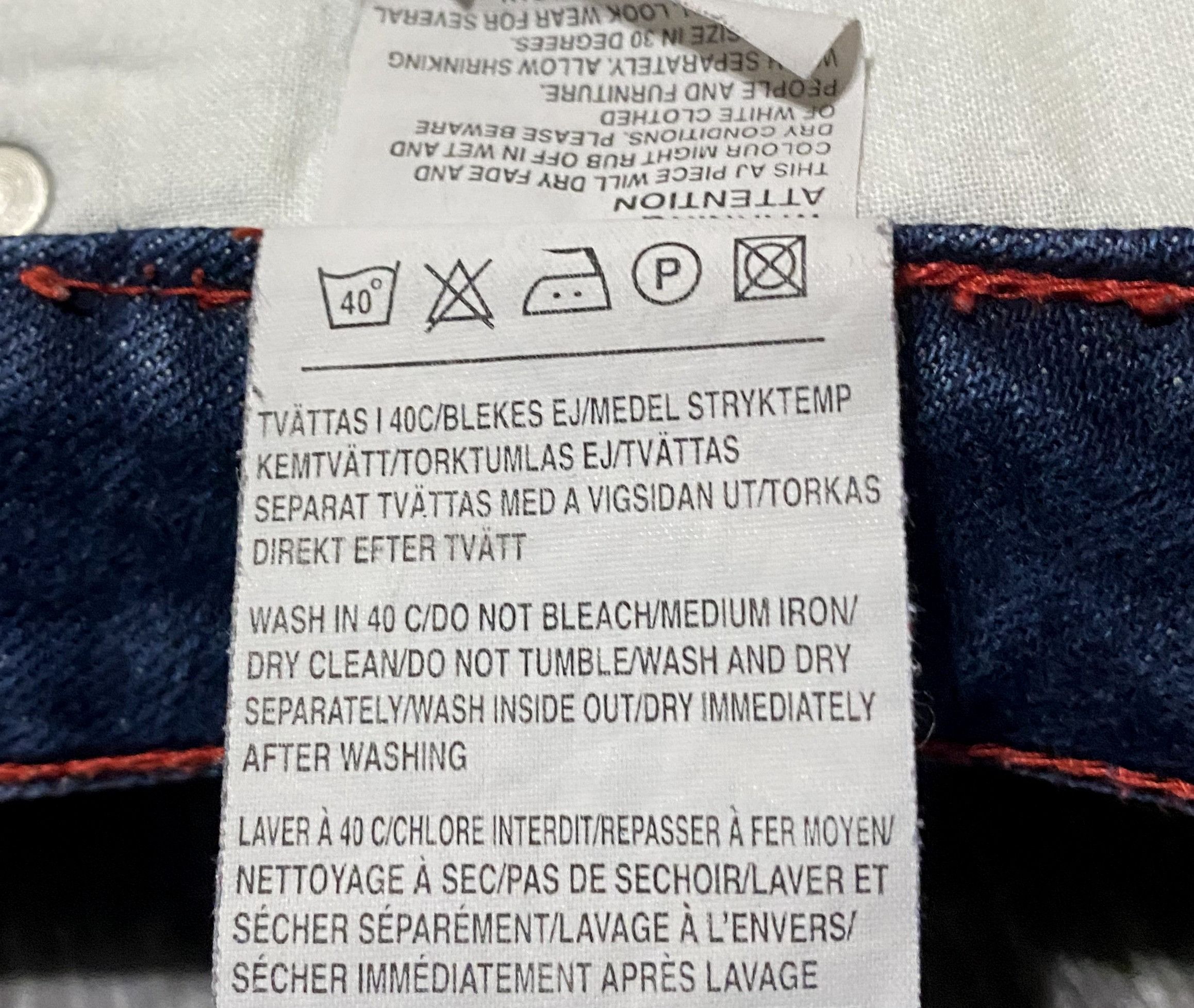 Acne Studios Rare Vintage Acne Studios Vintage Hex Red Stitch Jeans Denim Size US 31 - 11 Thumbnail