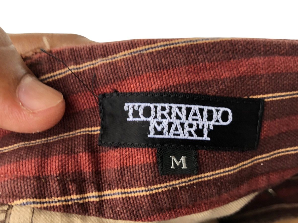 If Six Was Nine × Tornado Mart 🔥Megawatts 🔥Tornado Mart Stripes Flare Jeans Size US 29 - 7 Thumbnail