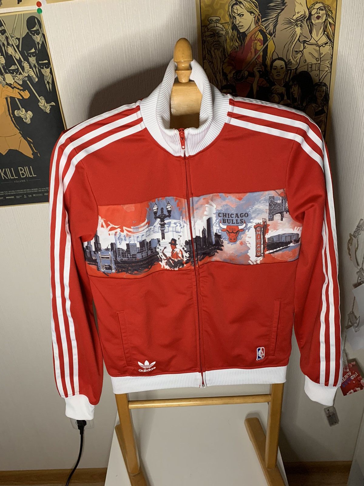 Adidas NBA Streetwear RARE Chicago Bulls NBA city series adidas zip track top Grailed