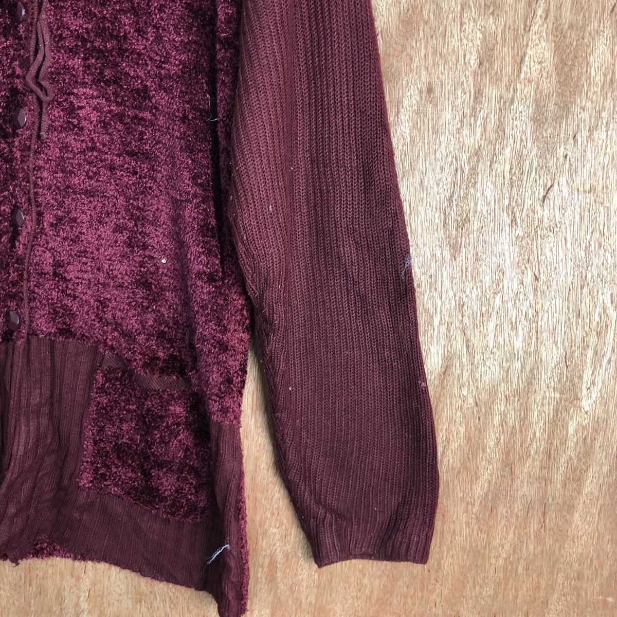 Aran Isles Knitwear × Cloak × Homespun Knitwear YZ Collection Maroon Mohair Knit Sweater Size US L / EU 52-54 / 3 - 5 Thumbnail