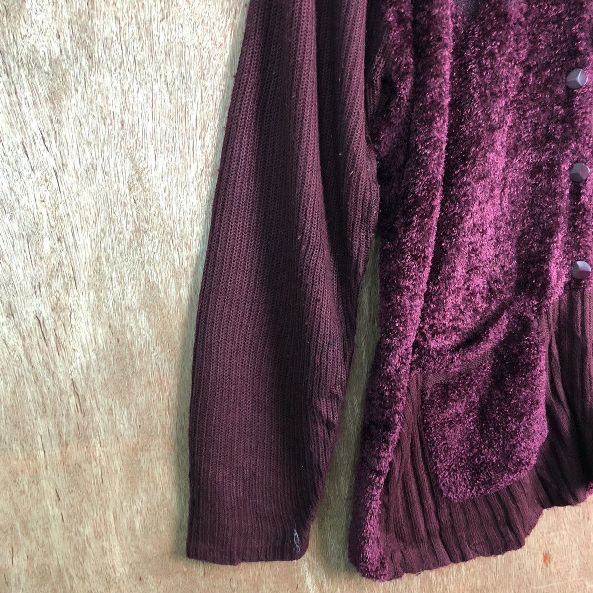 Aran Isles Knitwear × Cloak × Homespun Knitwear YZ Collection Maroon Mohair Knit Sweater Size US L / EU 52-54 / 3 - 7 Thumbnail