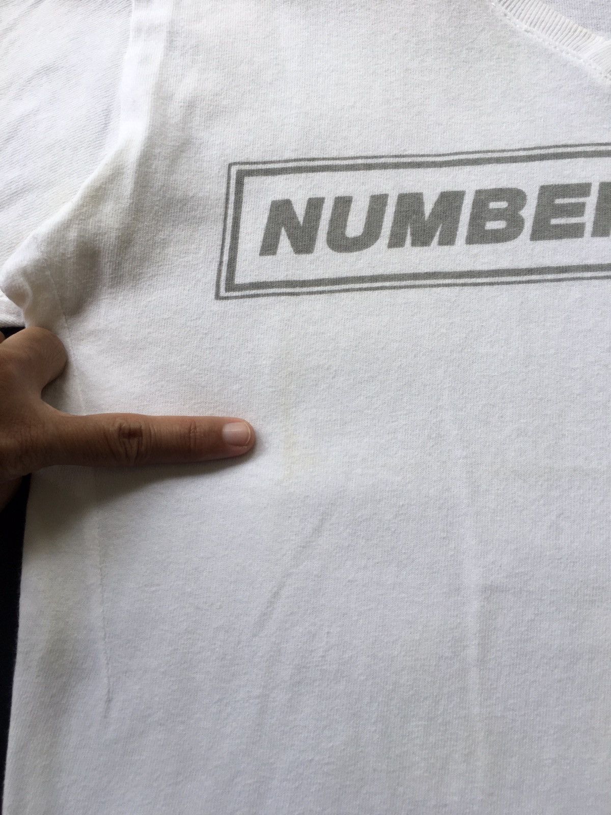 Number (N)ine Rare Vintage Number Nine Spellout Tshirt Size US S / EU 44-46 / 1 - 5 Thumbnail