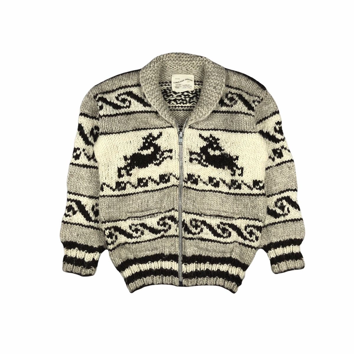 Native Vintage Cowichan Indian ‘Moose” Knit Sweater Kapital Size US M / EU 48-50 / 2 - 1 Thumbnail