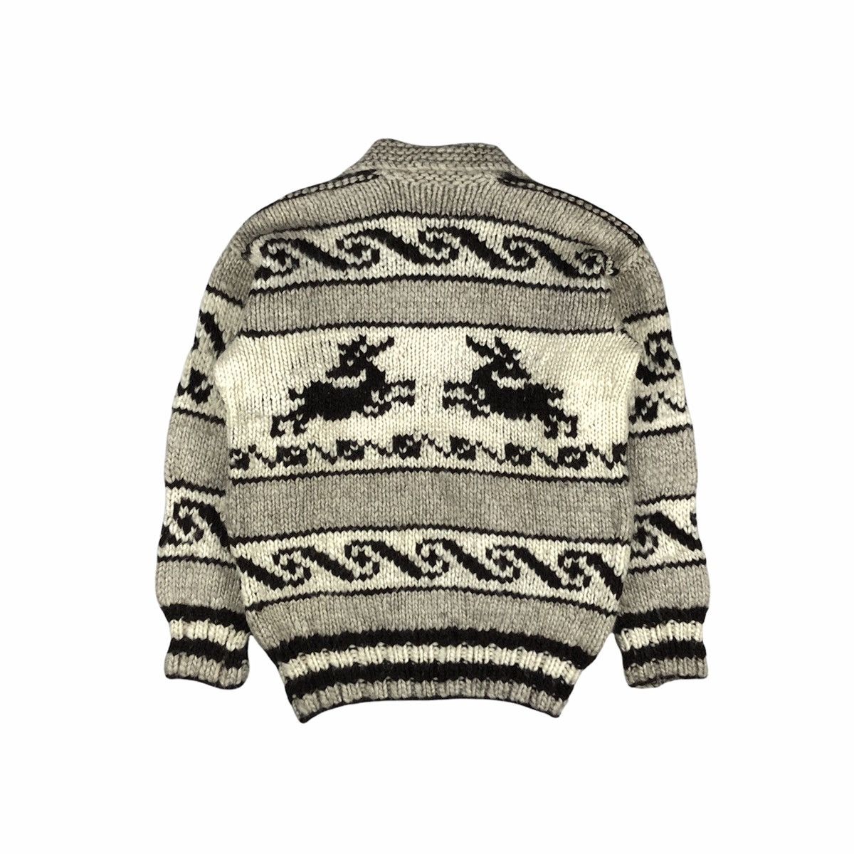 Native Vintage Cowichan Indian ‘Moose” Knit Sweater Kapital Size US M / EU 48-50 / 2 - 2 Thumbnail