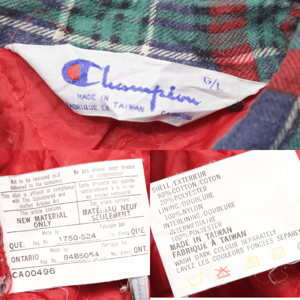 Champion Plaid Flannel Insulated Shirt Vintage Size US L / EU 52-54 / 3 - 9 Thumbnail