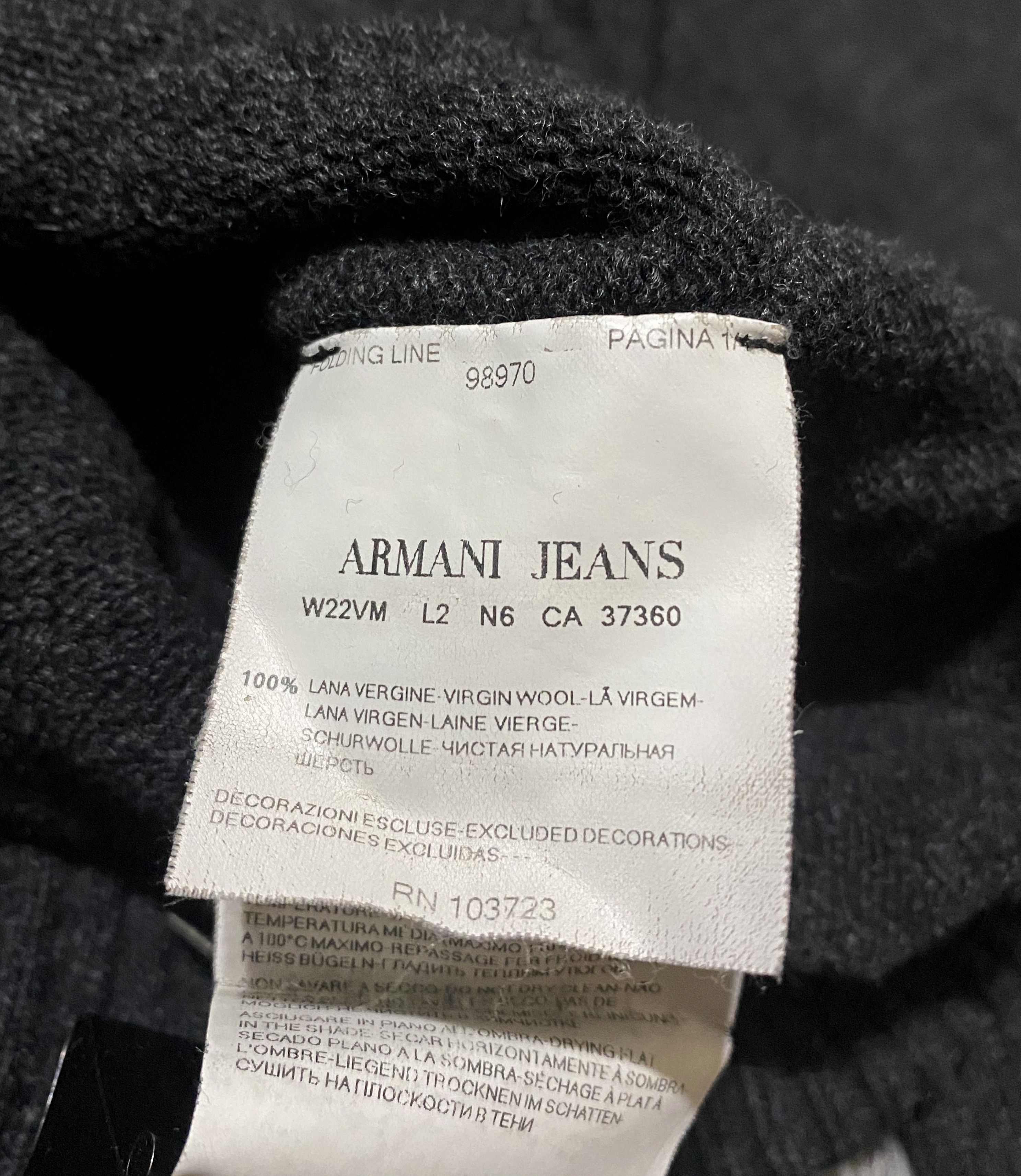 Giorgio Armani Grey Virgin Wool Heavy Knit Hooded Buttons Sweater Size US L / EU 52-54 / 3 - 9 Thumbnail