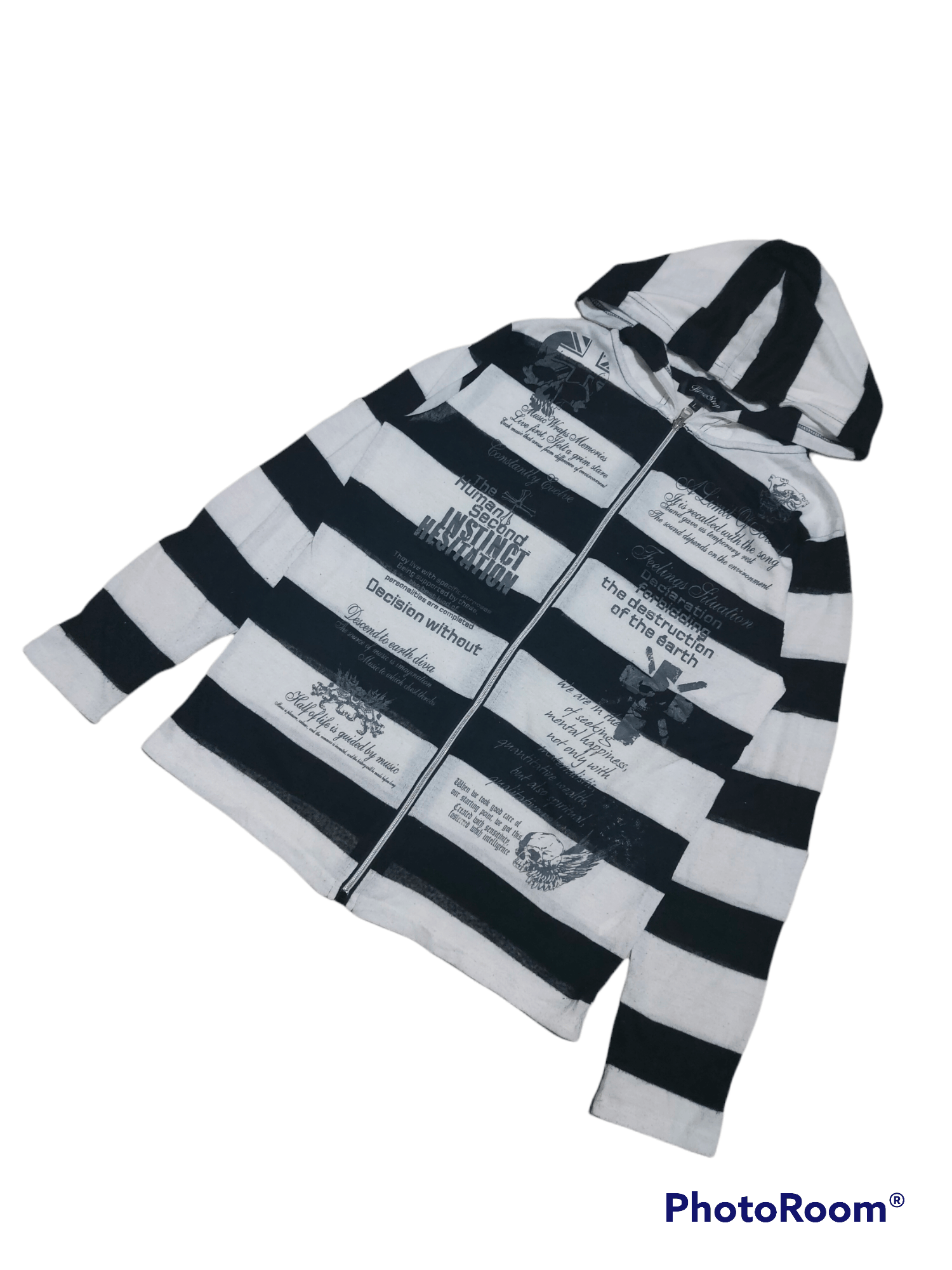 Japanese Brand 🔥LastDrop🔥Vintage TimeStep Punk Style Striped Sweater Size US M / EU 48-50 / 2 - 4 Thumbnail