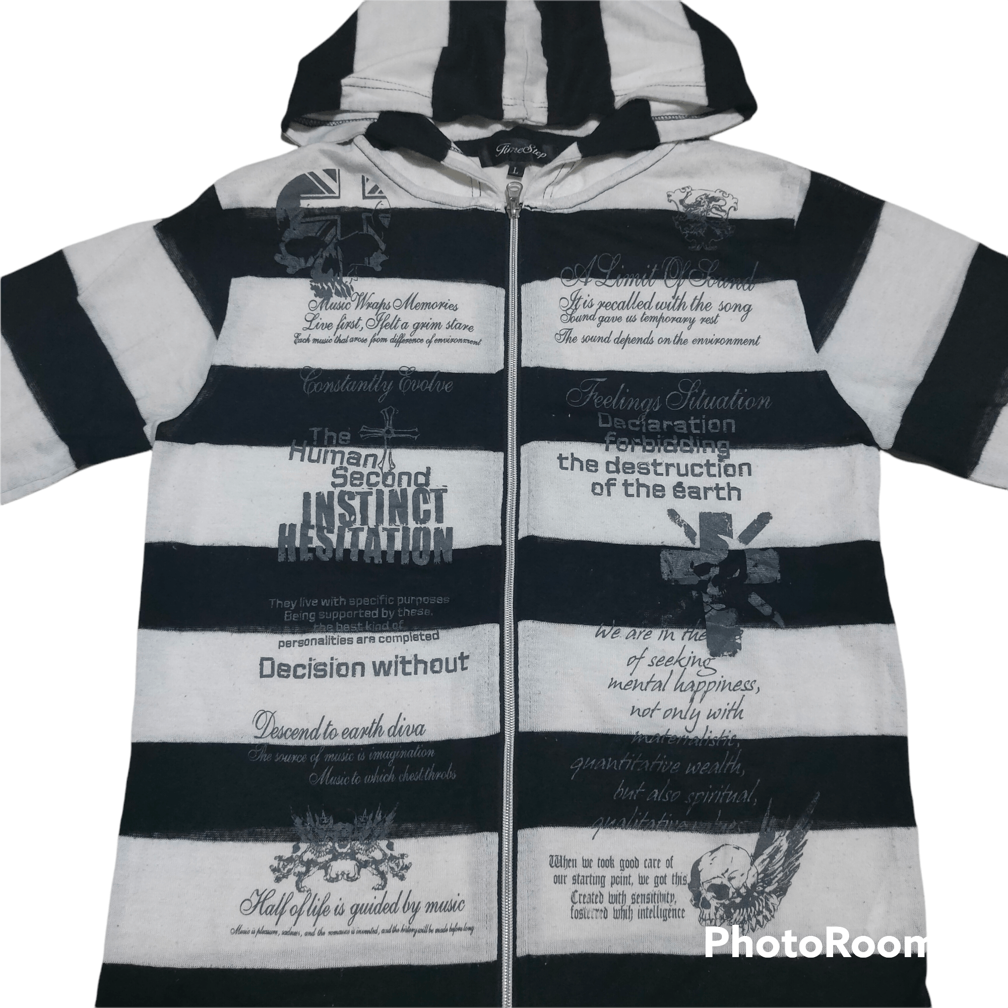 Japanese Brand 🔥LastDrop🔥Vintage TimeStep Punk Style Striped Sweater Size US M / EU 48-50 / 2 - 5 Thumbnail