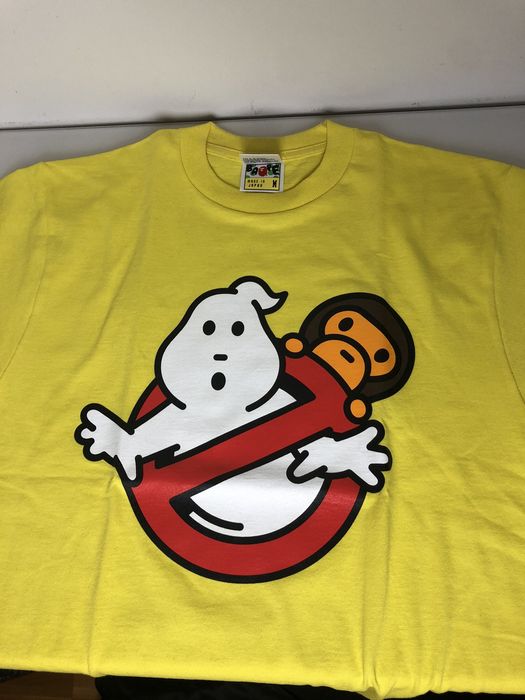 Bape Bape x Ghostbusters T-Shirt Sz M New Yellow Baby Milo | Grailed