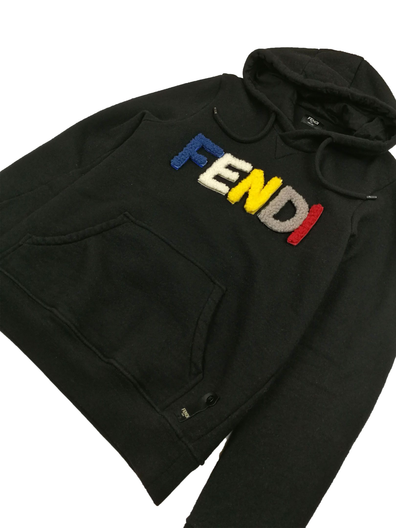 Fendi Shearling Logo Hoodie Grailed