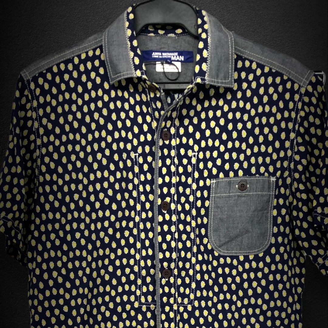 Comme des Garcons Pattern Print S/S Button Up Shirt (WM-B019) Size US M / EU 48-50 / 2 - 2 Thumbnail