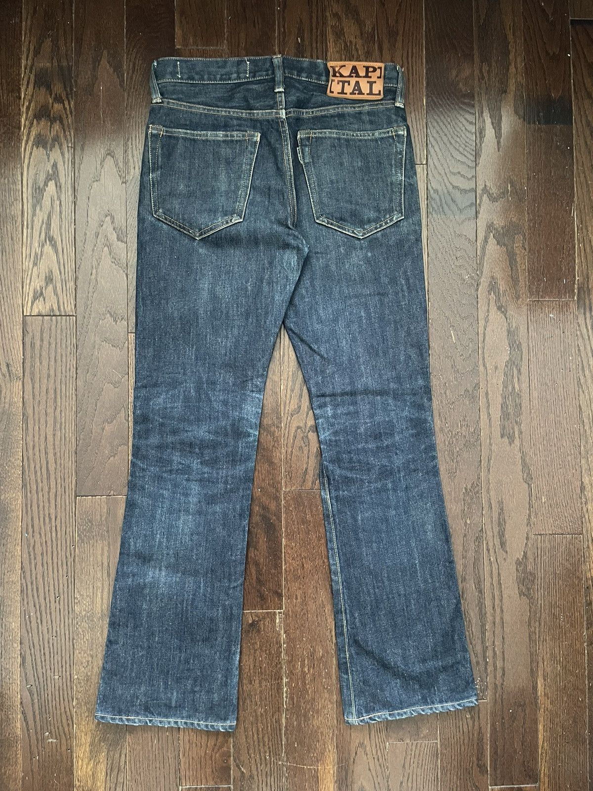 Kapital × Kapital Kountry Kapital Flared Cactus Raw Denim Jeans Indigo Size US 29 - 2 Thumbnail