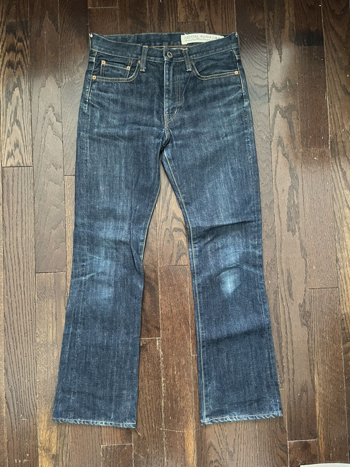 Kapital × Kapital Kountry Kapital Flared Cactus Raw Denim Jeans Indigo Size US 29 - 1 Thumbnail