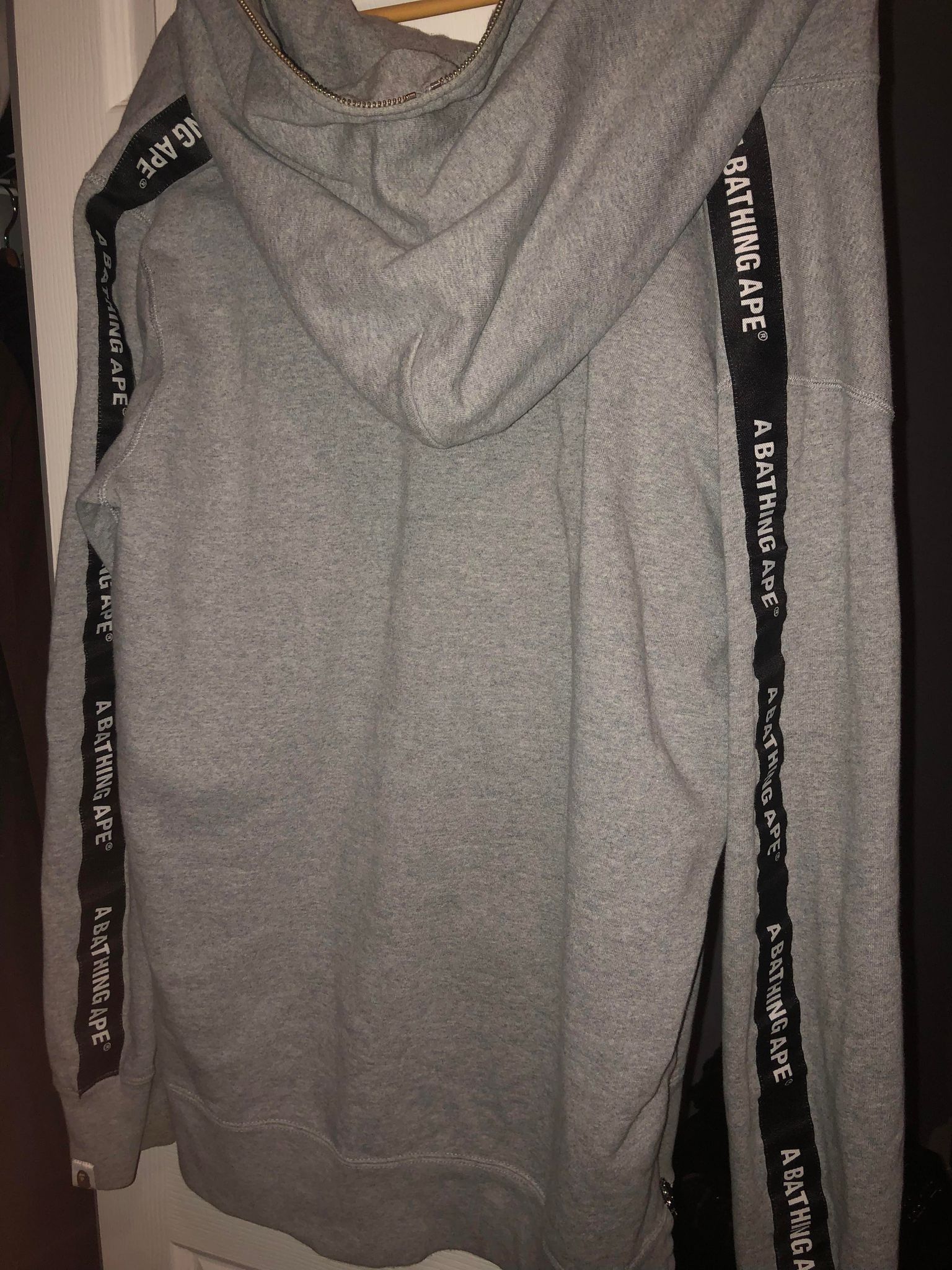 Bape Bape Full Zip Grey Hoodie Size US XL / EU 56 / 4 - 2 Thumbnail