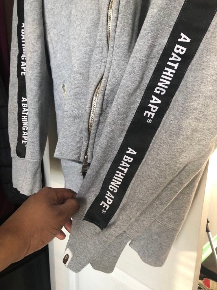 Bape Bape Full Zip Grey Hoodie Size US XL / EU 56 / 4 - 4 Thumbnail