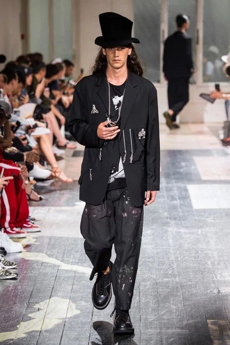 Yohji Yamamoto Yohji Yamamoto POUR HOMME 18ss paint splatter pants ...