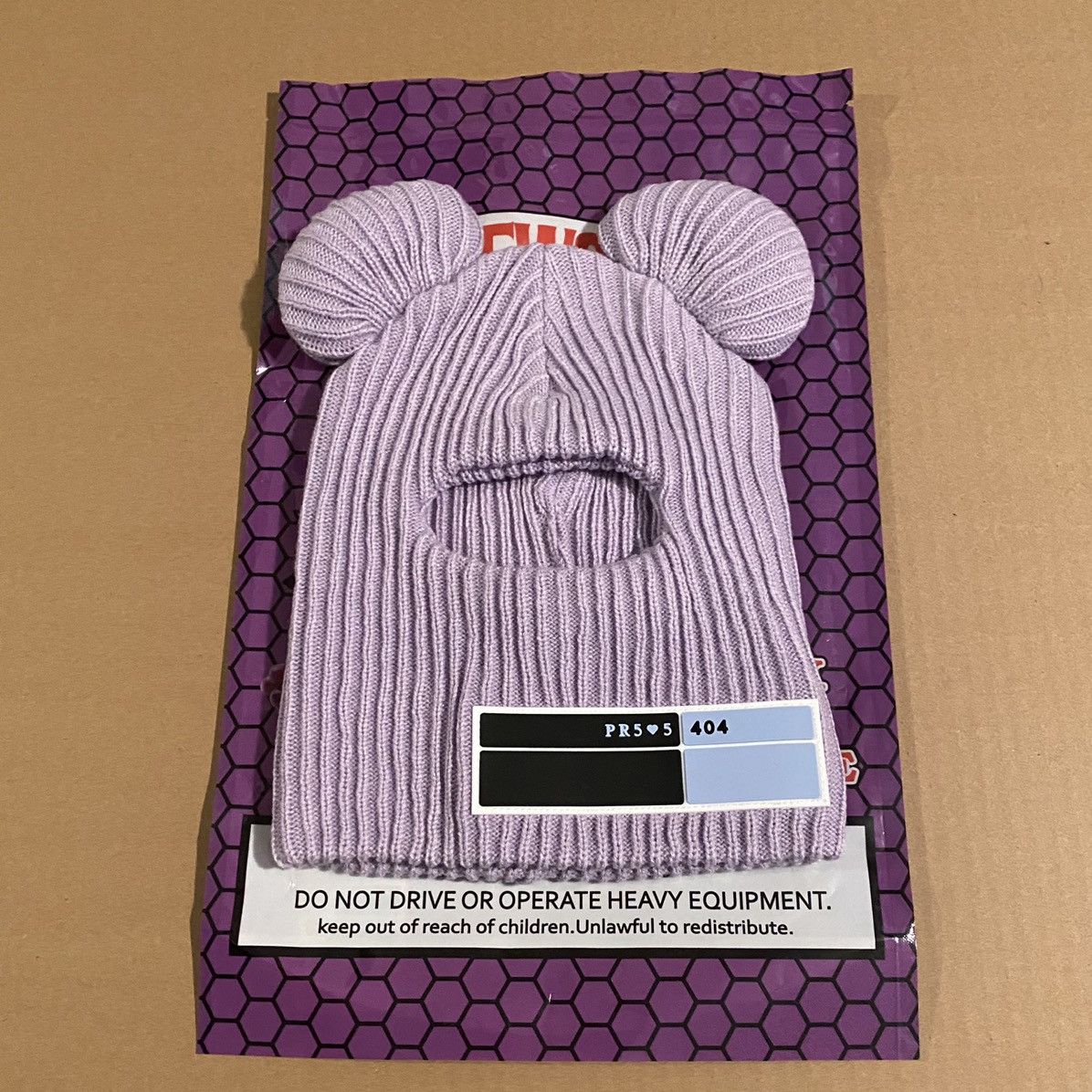 image of Og Purple Jose Wong Picky Beanie Mask Prada, Men's