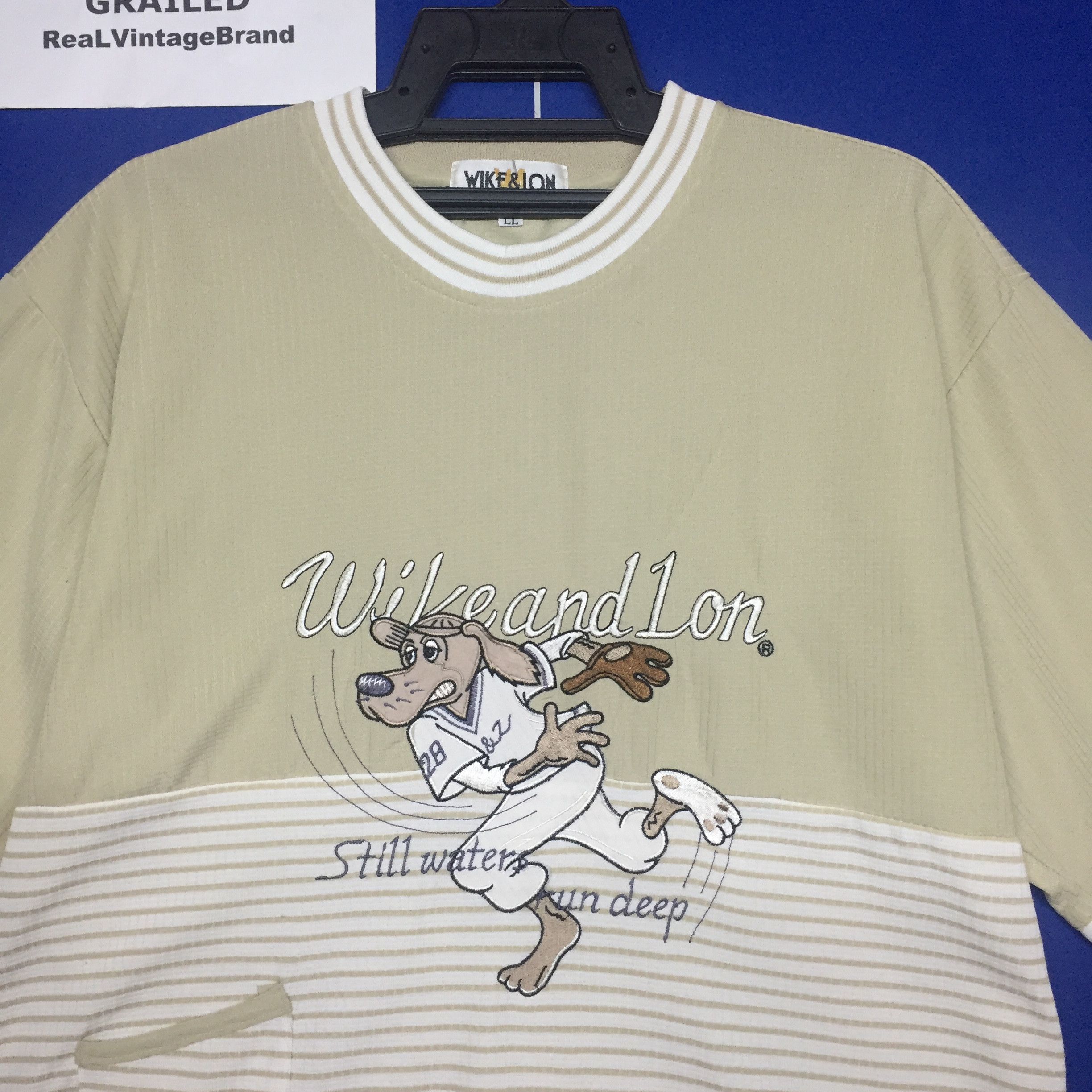 Japanese Brand × Vintage Vintage Wike And Lon Animated Embroidery Baseball T-Shirt Size US M / EU 48-50 / 2 - 2 Thumbnail