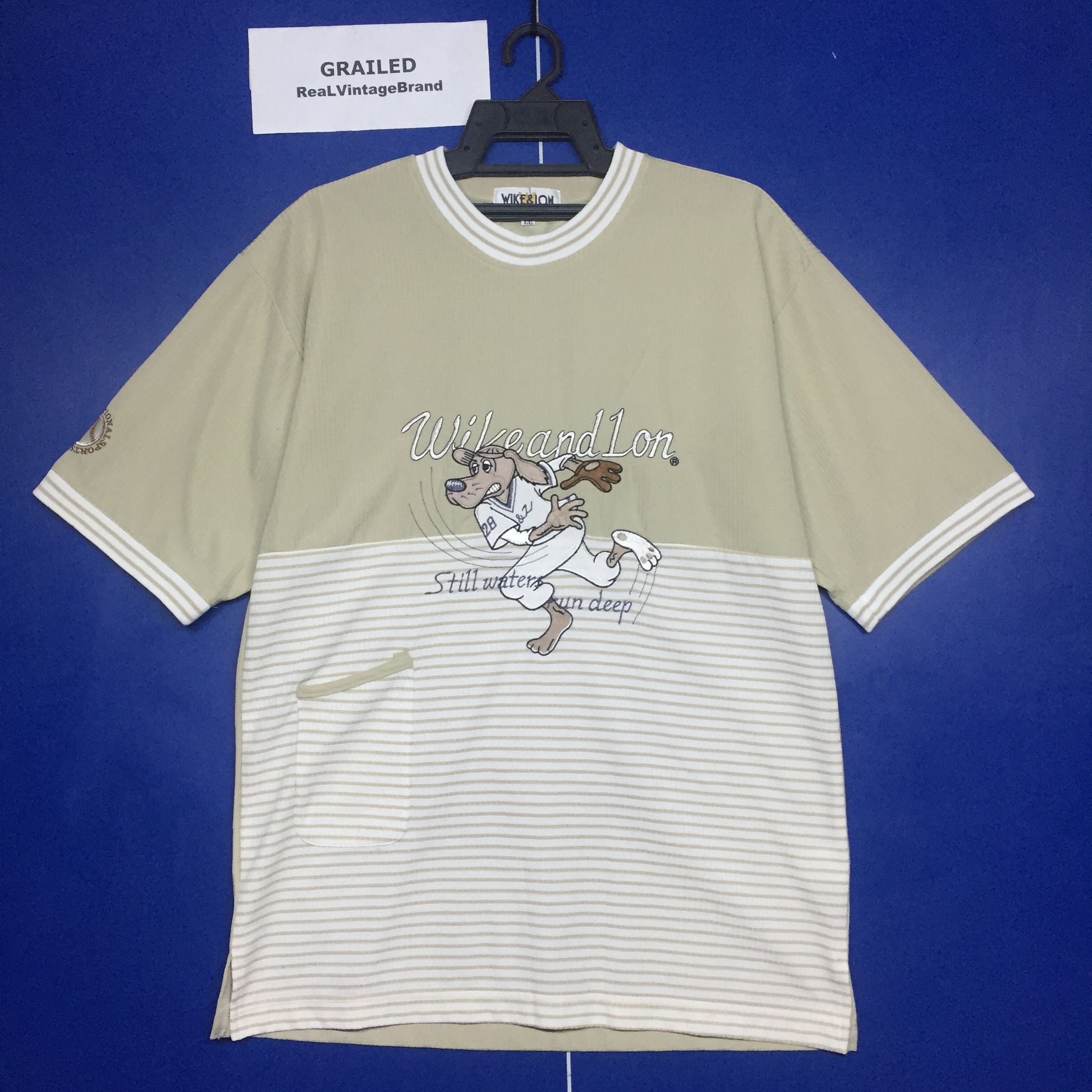 Japanese Brand × Vintage Vintage Wike And Lon Animated Embroidery Baseball T-Shirt Size US M / EU 48-50 / 2 - 1 Thumbnail