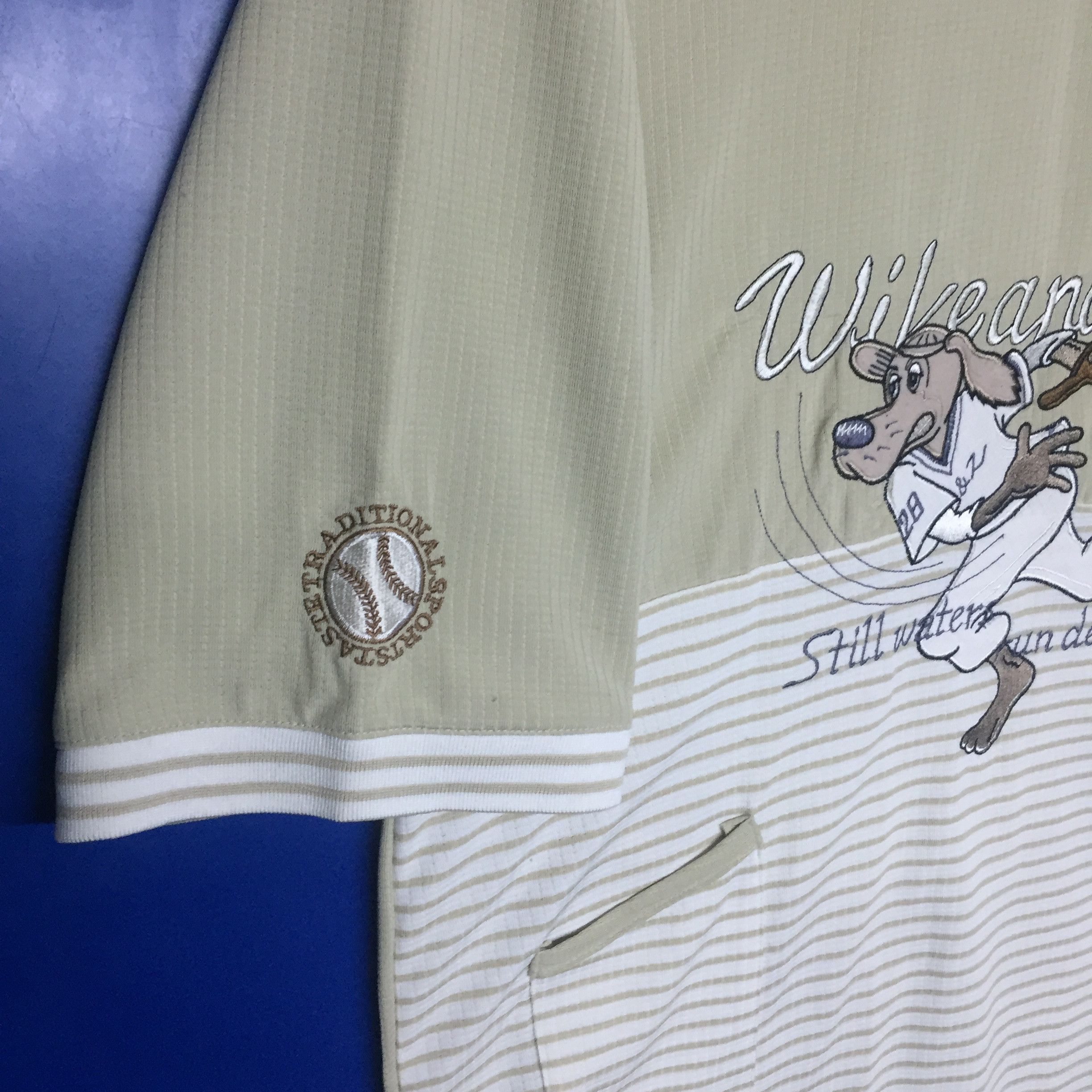 Japanese Brand × Vintage Vintage Wike And Lon Animated Embroidery Baseball T-Shirt Size US M / EU 48-50 / 2 - 3 Thumbnail
