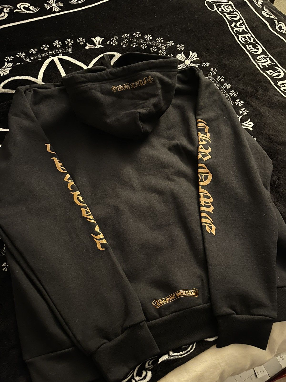 Chrome Hearts Chrome Hearts Vertical Logo FU Hoodie black/brown Size US L / EU 52-54 / 3 - 2 Thumbnail