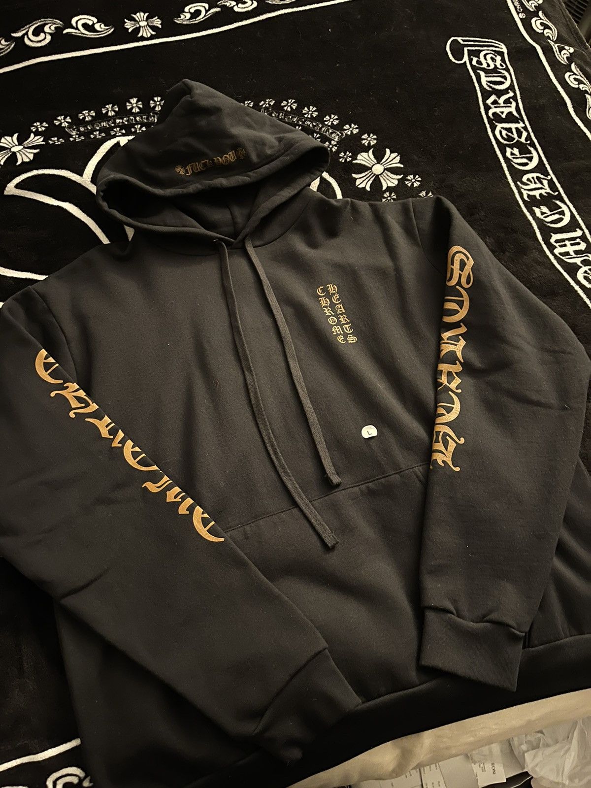 Chrome Hearts Chrome Hearts Vertical Logo FU Hoodie black/brown Size US L / EU 52-54 / 3 - 1 Thumbnail