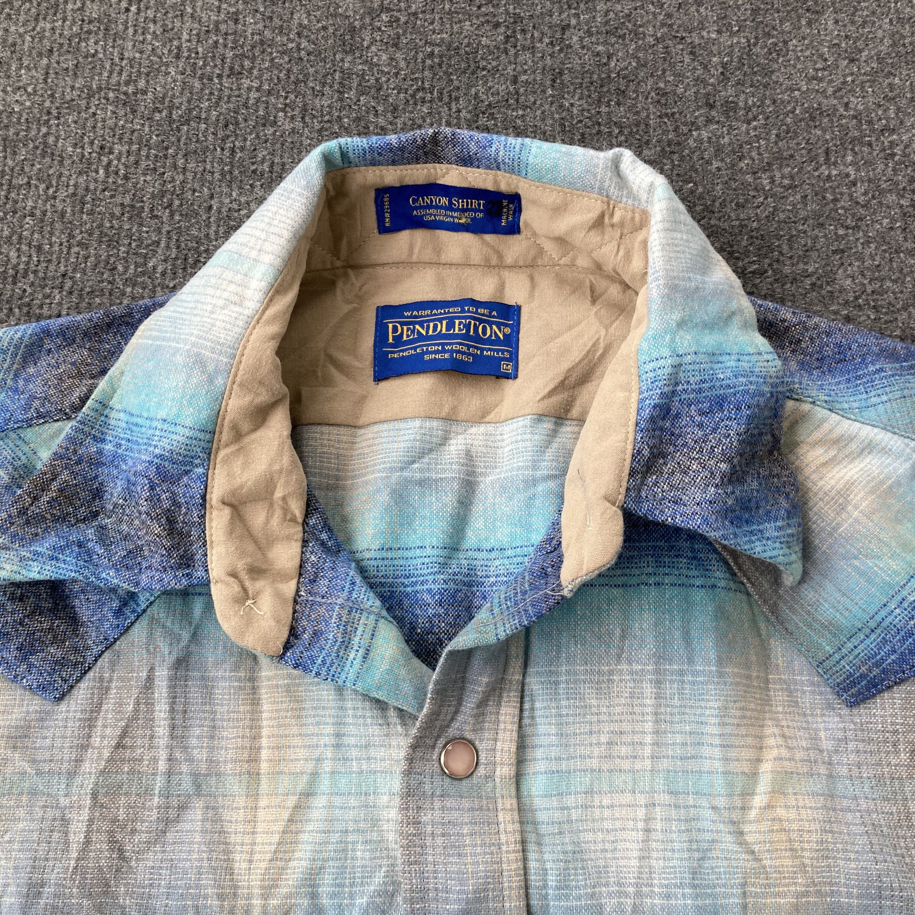 Flannel × Pendleton × Vintage Vtg Pendleton Flannel Plaid Shadow 90s Shirt Size US M / EU 48-50 / 2 - 2 Thumbnail