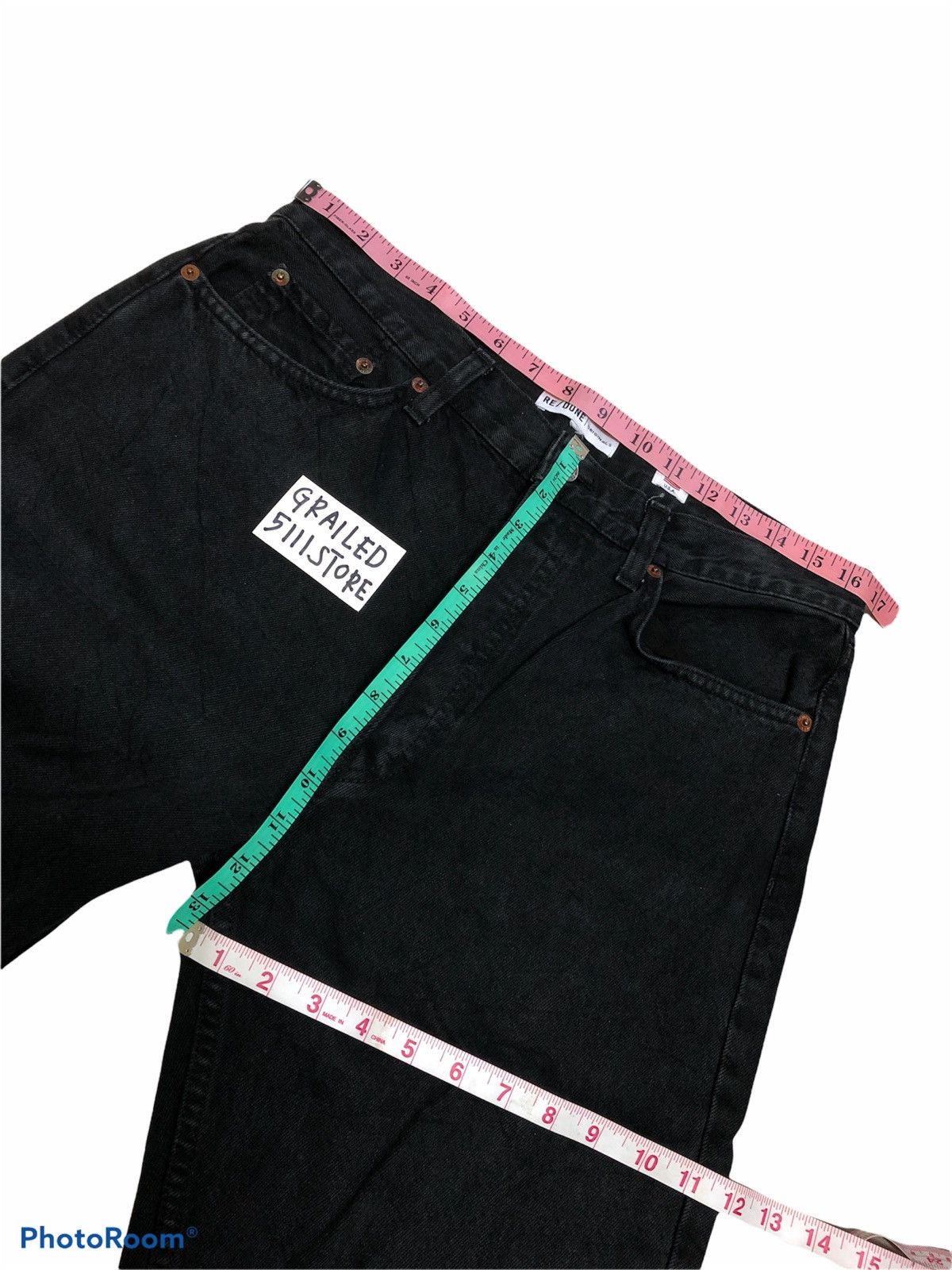 RE/DONE CROPPED DISTRESSED DENIM BY RE/DONE Size US 33 - 11 Thumbnail