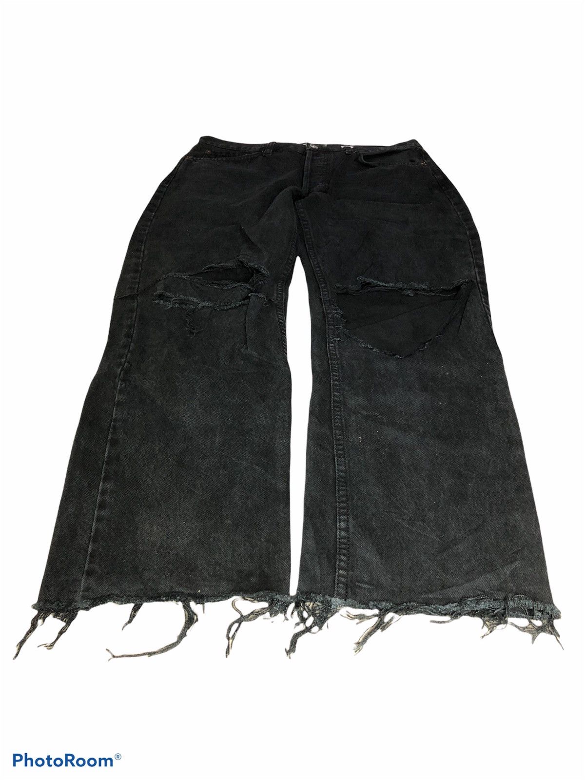 RE/DONE CROPPED DISTRESSED DENIM BY RE/DONE Size US 33 - 3 Thumbnail