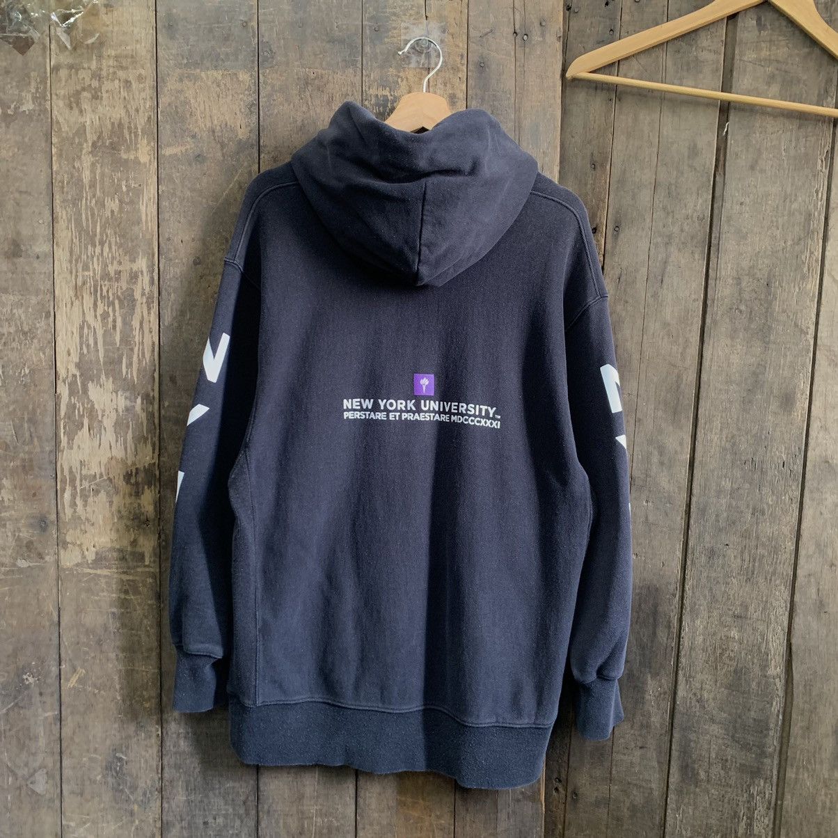 Vintage New York University Sunfaded Hoodie Size US XL / EU 56 / 4 - 6 Thumbnail