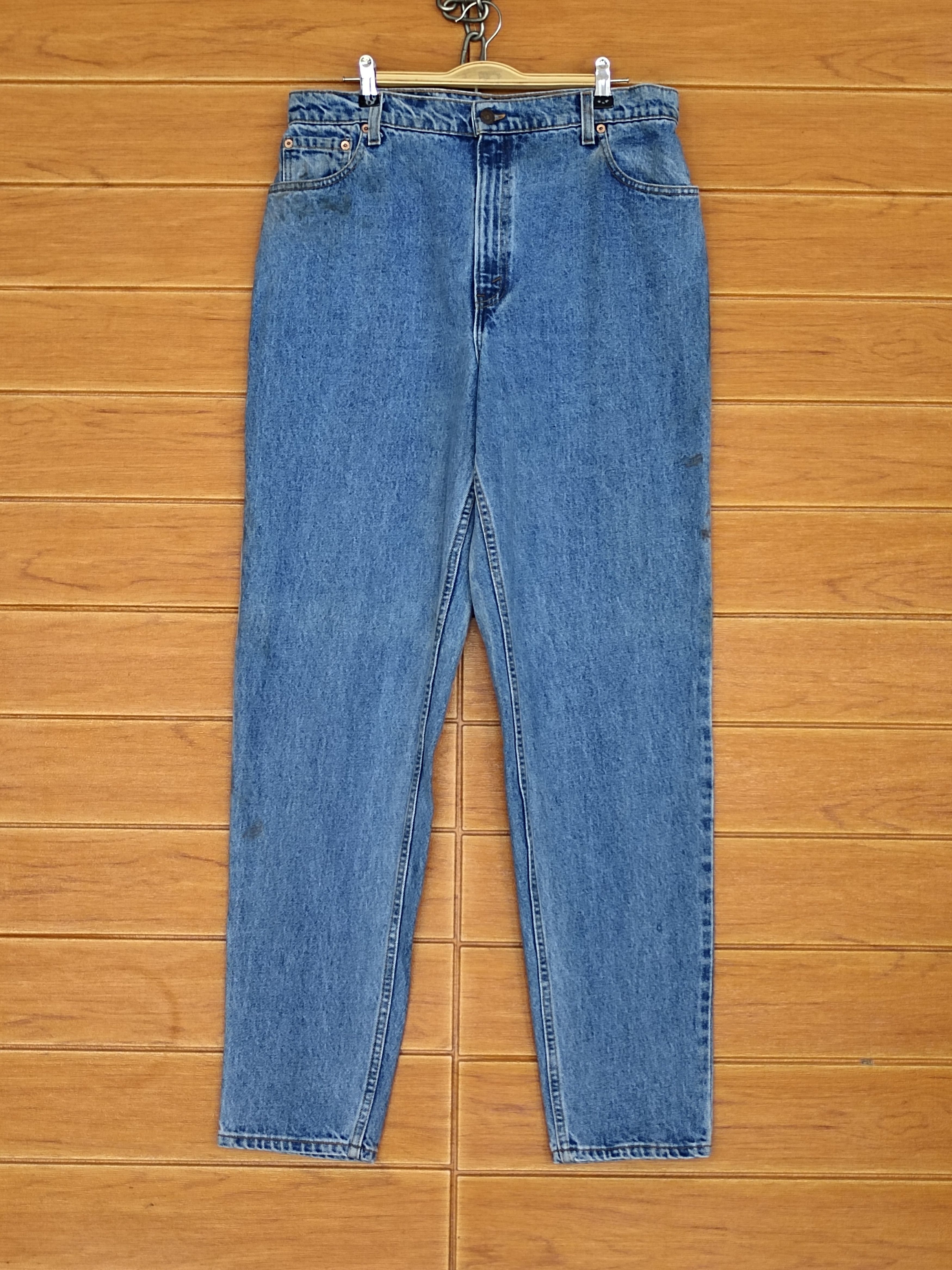 Levi's Vintage 90s LEVIS 551 Faded Blue Relaxed Fit Tapered Leg Size US 33 - 2 Thumbnail