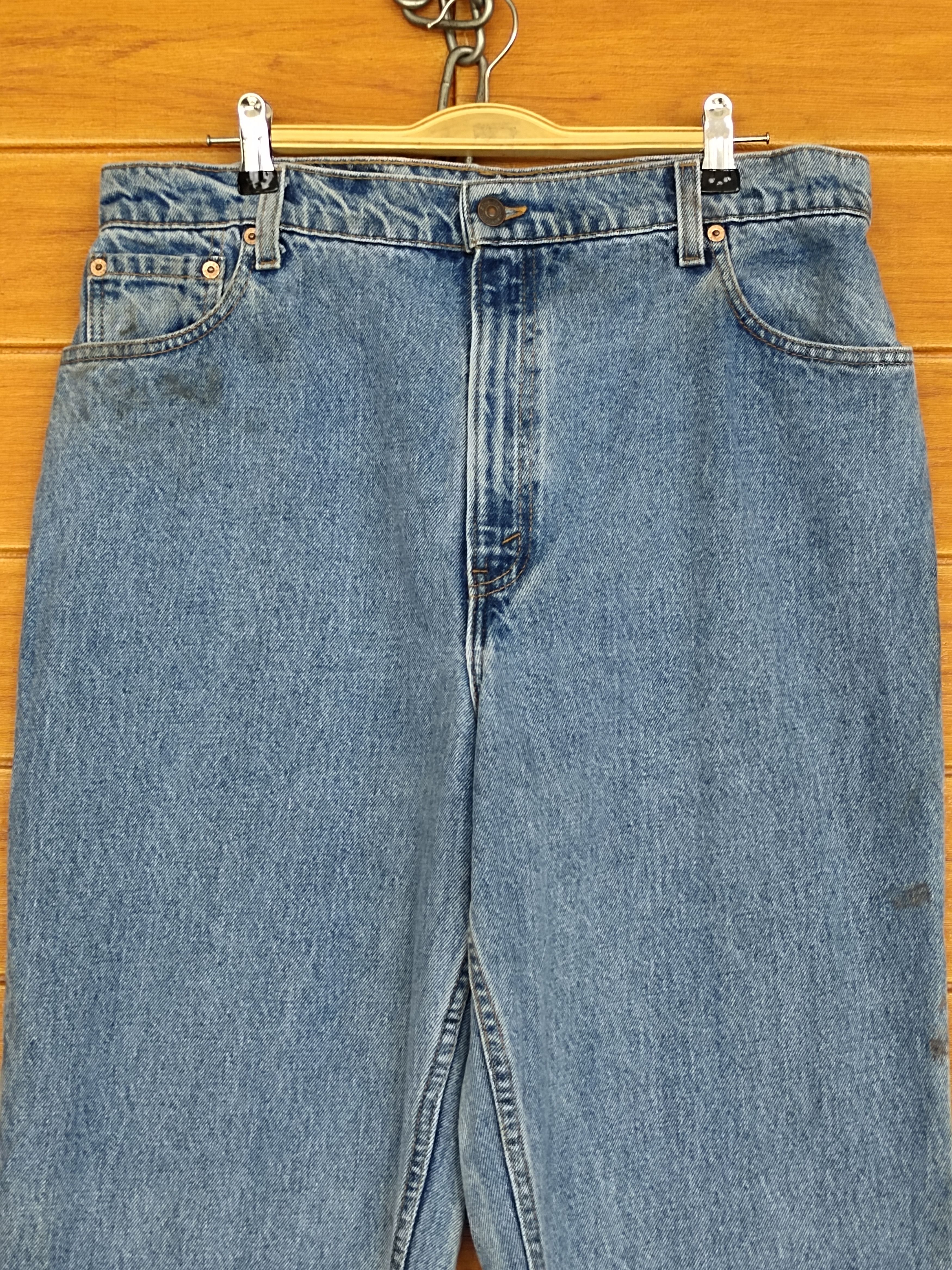 Levi's Vintage 90s LEVIS 551 Faded Blue Relaxed Fit Tapered Leg Size US 33 - 3 Thumbnail