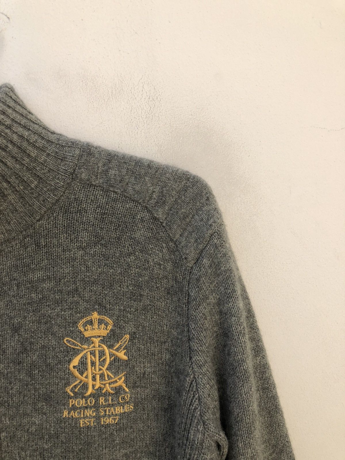 Polo Ralph Lauren Vintage 2000s Polo RL Racing Stables Knitwear Sweater Size US L / EU 52-54 / 3 - 2 Thumbnail