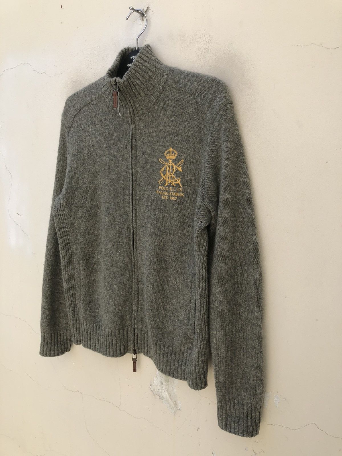 Polo Ralph Lauren Vintage 2000s Polo RL Racing Stables Knitwear Sweater Size US L / EU 52-54 / 3 - 5 Thumbnail