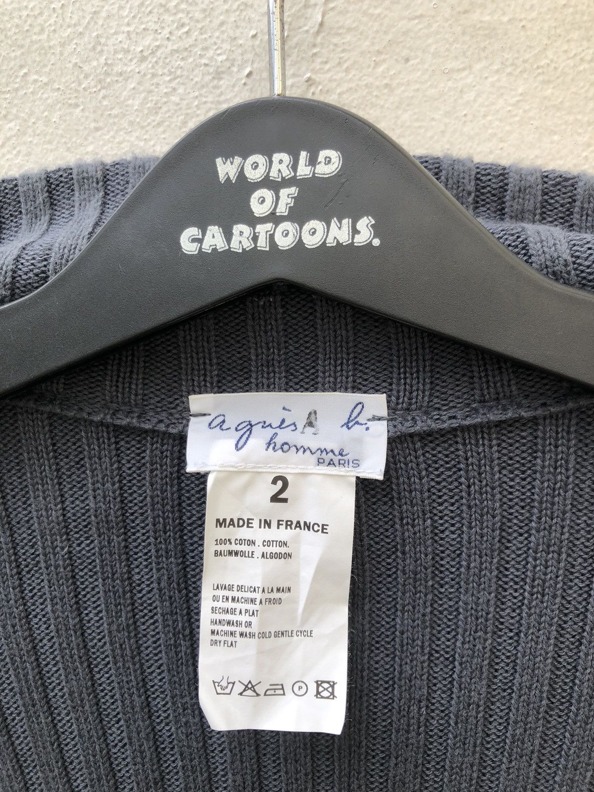 agnes b. Vintage Agnes B. Homme High Neck Stretchable Sweater Zipper Size US M / EU 48-50 / 2 - 12 Thumbnail