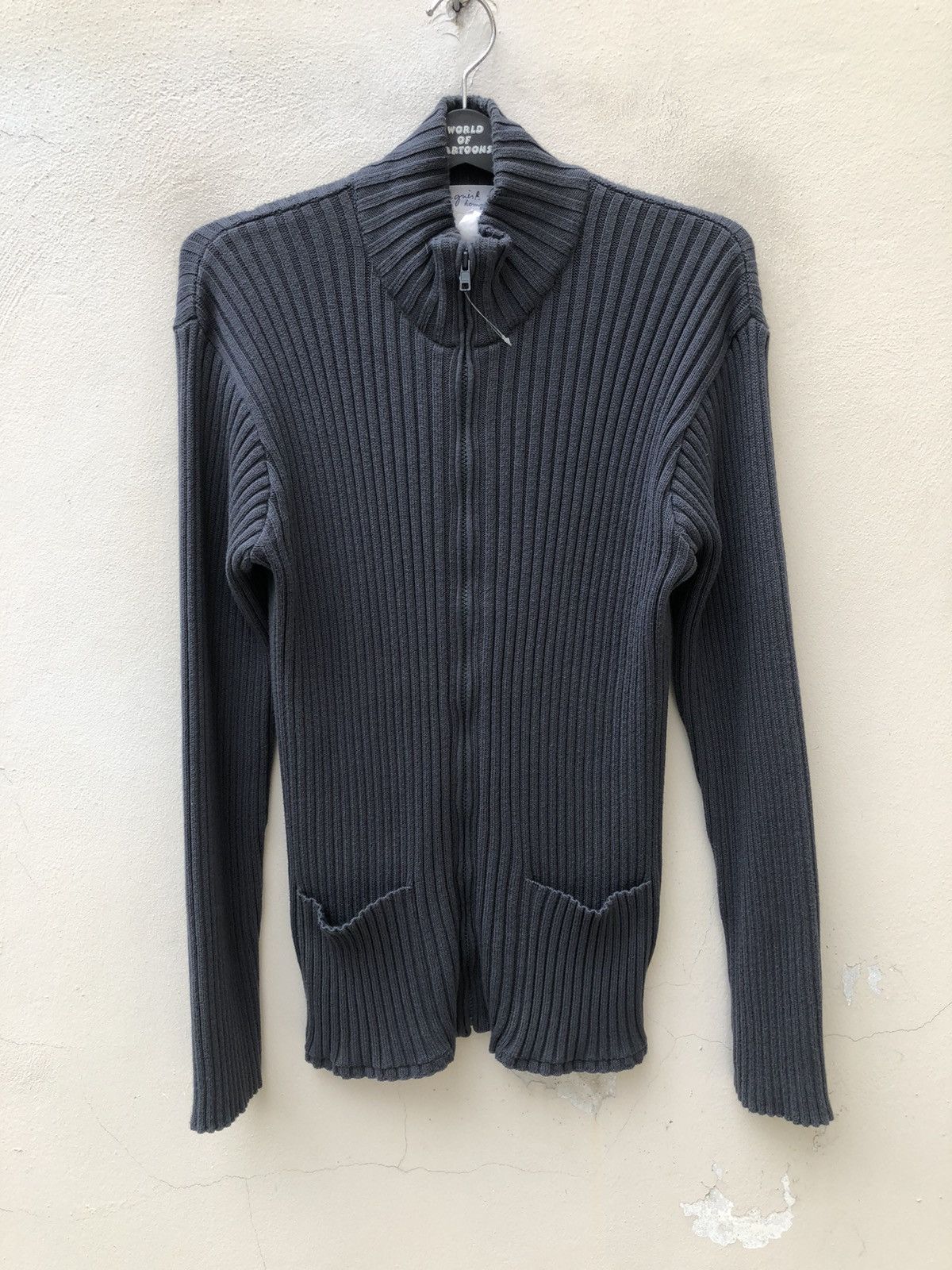 agnes b. Vintage Agnes B. Homme High Neck Stretchable Sweater Zipper Size US M / EU 48-50 / 2 - 3 Thumbnail