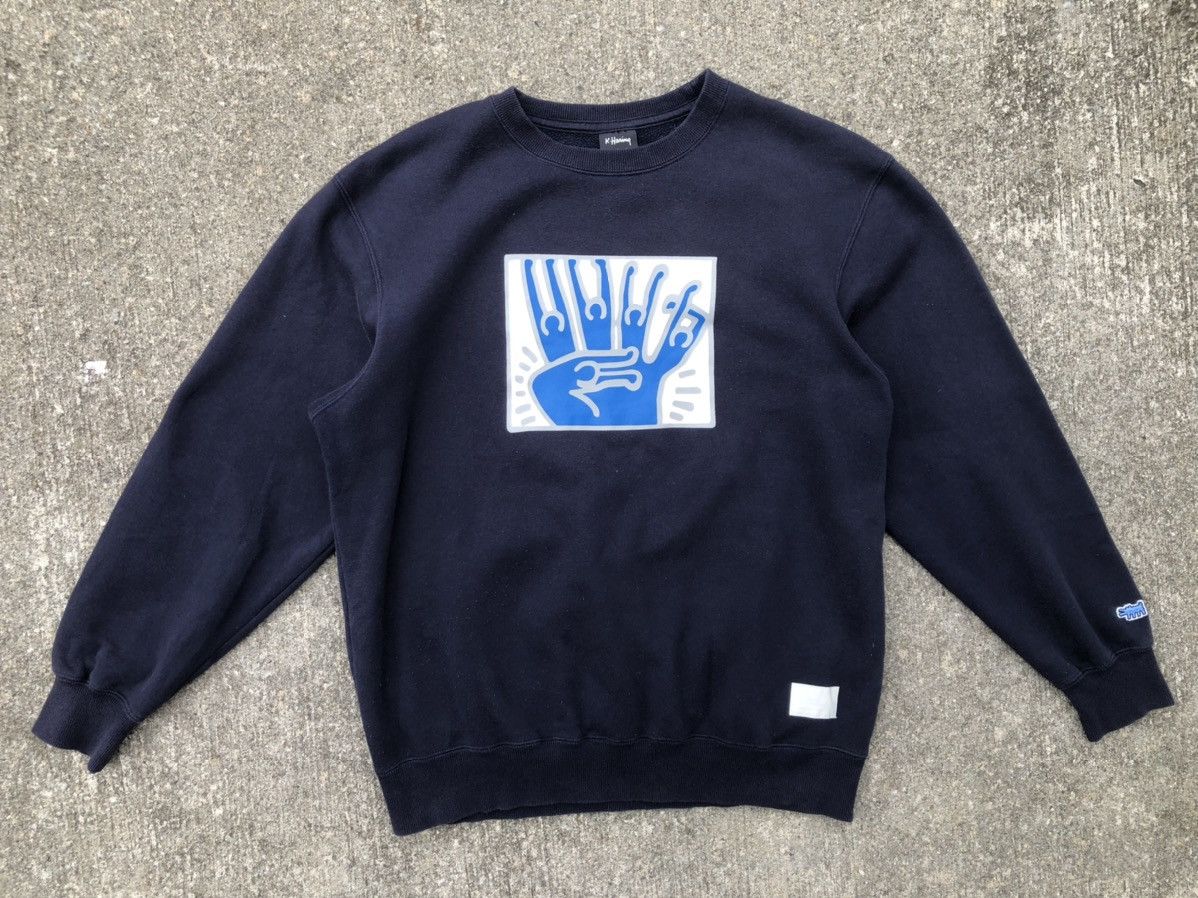 Keith Haring Vintage 2000s Keith Haring Pop Art Sweatshirt Size US L / EU 52-54 / 3 - 1 Thumbnail