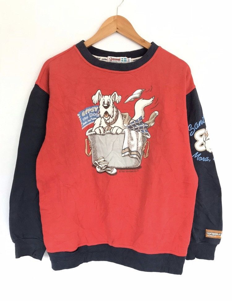 Cartoon Network × Vintage Vintage 1984’s Santa World Mona Sweden Sweatshirt Size US L / EU 52-54 / 3 - 1 Thumbnail