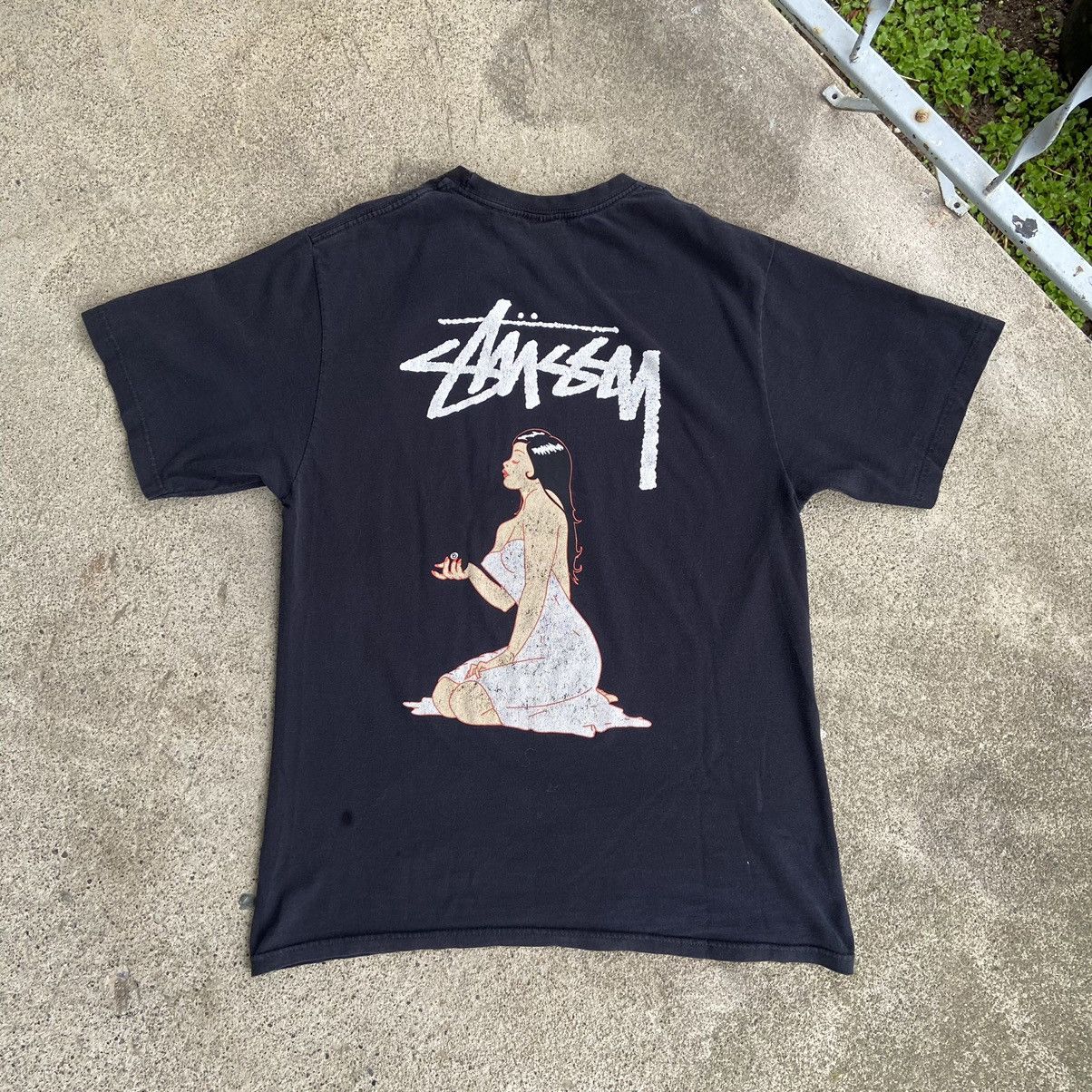 Vintage Stussy 2024 8 Ball Naked Girl Tee Shirt