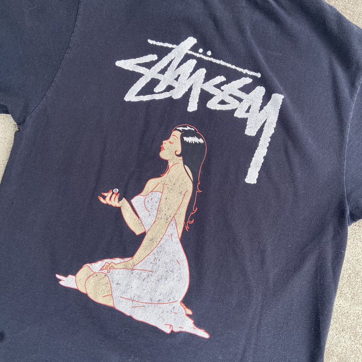 Vintage Stussy 8 newest Ball Naked Girl Tee Shirt