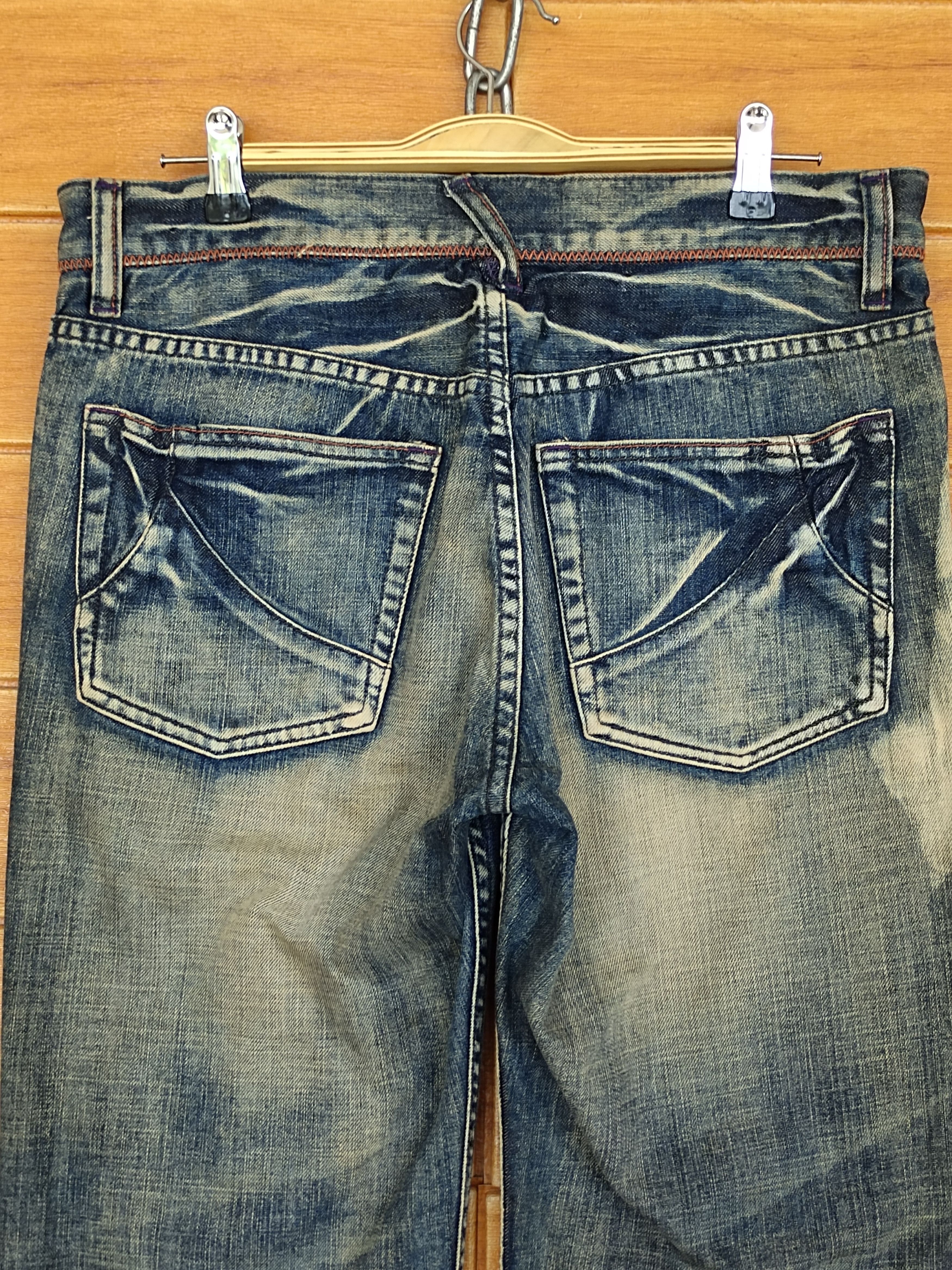 Takeo Kikuchi Vintage Takeo Kikuchi Japan Distress Faded Denim Jeans Size US 32 / EU 48 - 10 Thumbnail